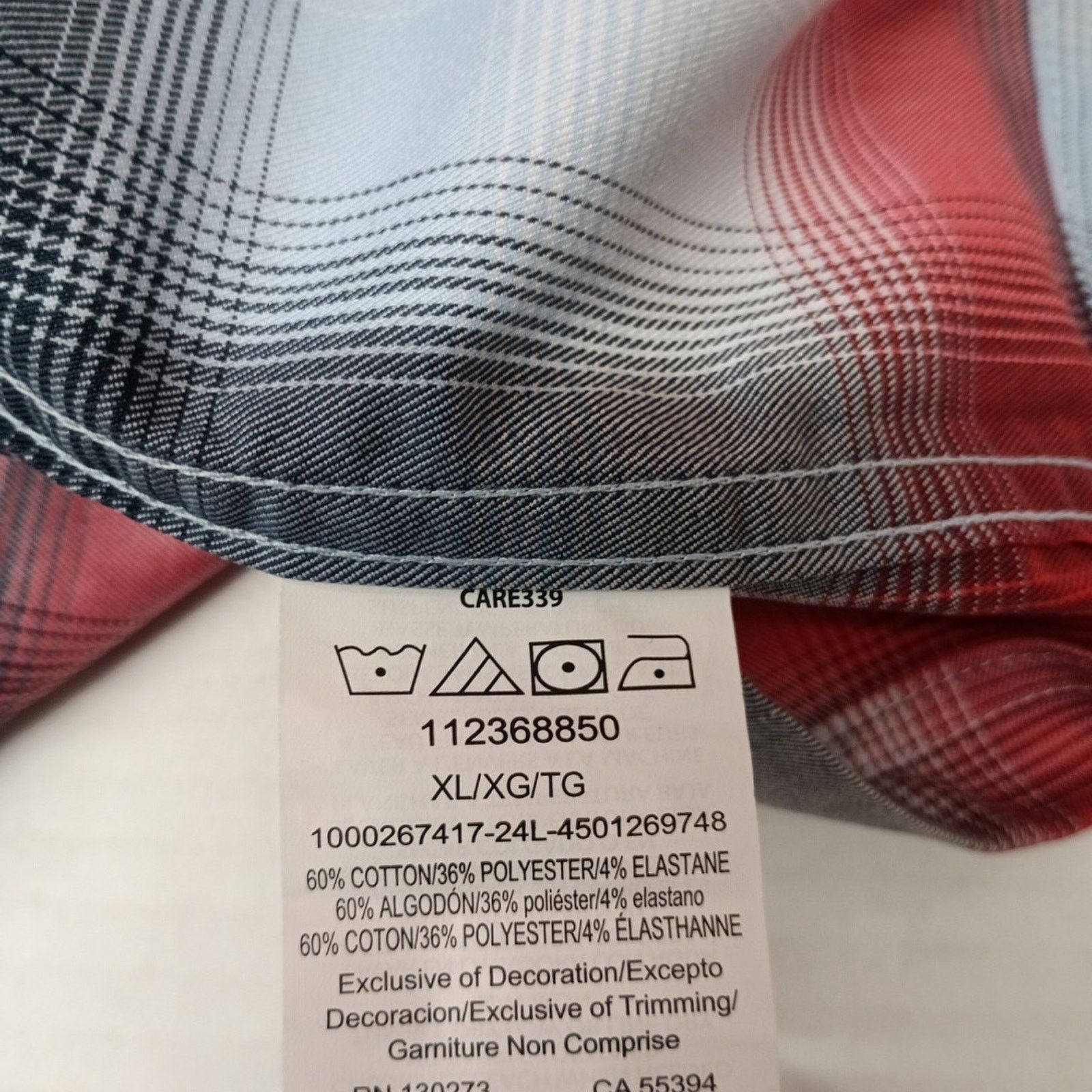 Wrangler Wrangler Shirt Men's XL Red Plaid Convertible Sleeves Shirt Size US XL / EU 56 / 4 - 9 Thumbnail