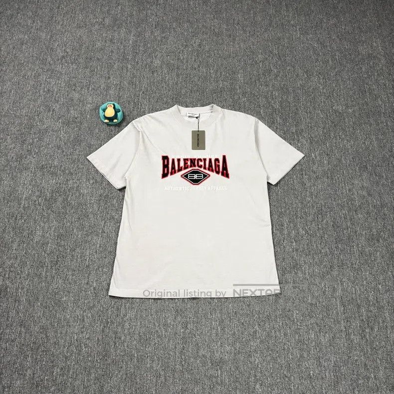 Balenciaga Balenciaga Light Gray Bat Letter Logo Short Sleeve Size US XS / EU 42 / 0 - 1 Thumbnail
