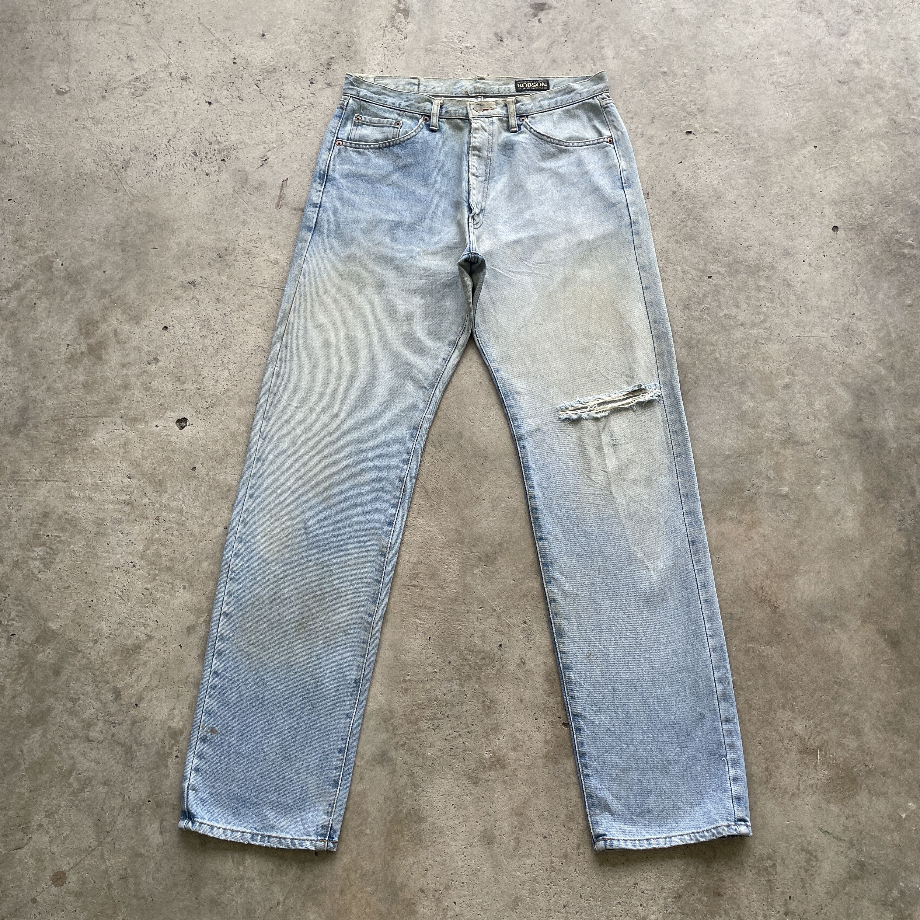 Japanese Brand W33 VINTAGE JAPAN BOBSON DENIM FADED DISTRESSED JEANS PANTS Size US 33 - 2 Thumbnail