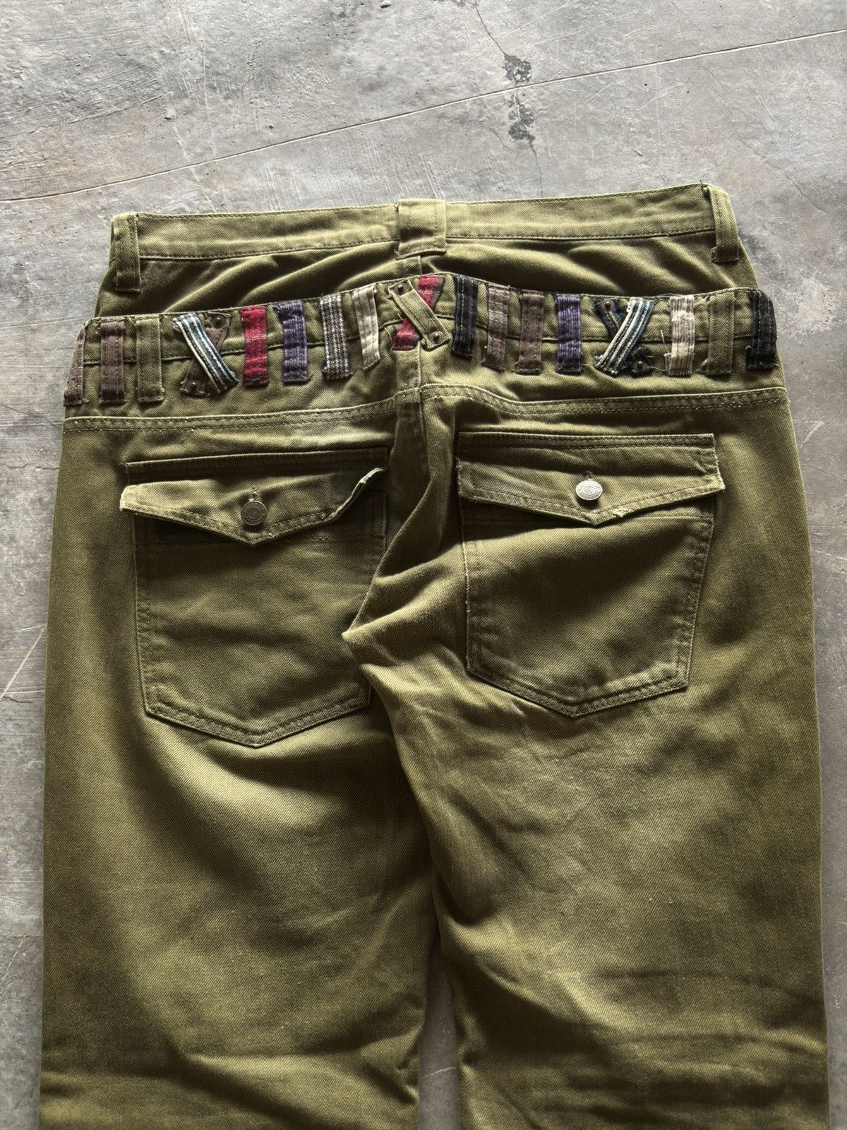 Hysteric Glamour double waist rageblue japanese punk grunge army green color Size US 33 - 12 Thumbnail