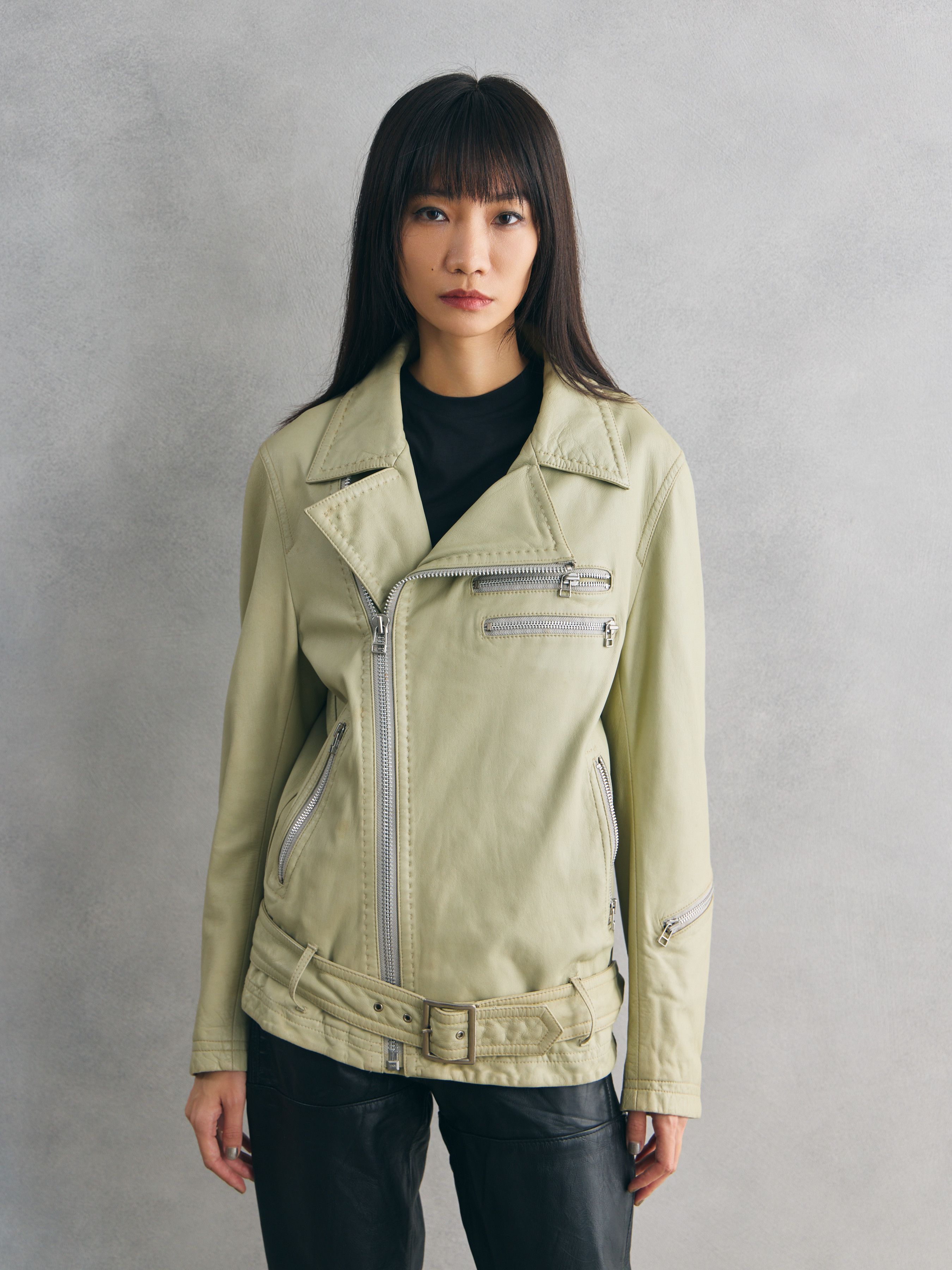 Other RICO Genuine Lambskin Leather Rider Jacket – Ivory Size US M / EU 48-50 / 2 - 1 Thumbnail
