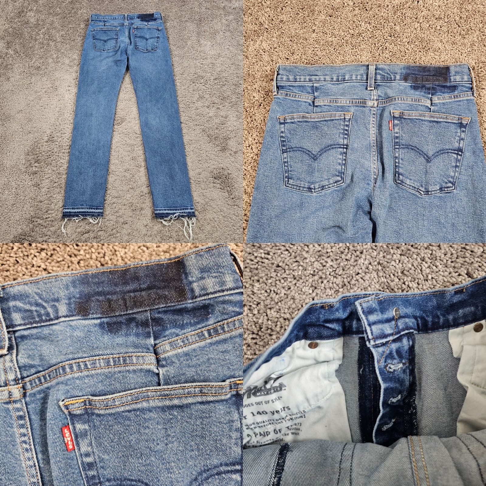 Levi's Levi's 510 Jeans Mens 33 (31x34) Slim Skinny Leg Stretch Blue Denim Size US 31 - 8 Thumbnail
