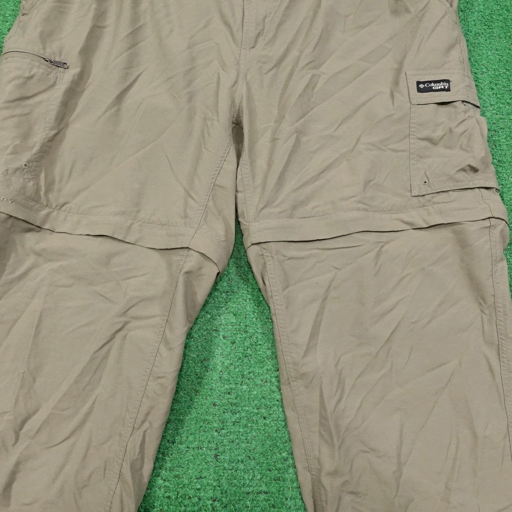 Vintage Columbia Pants Mens XL Green Convertible Cargo Hiking Packable Nylon Size US 36 / EU 52 - 4 Thumbnail