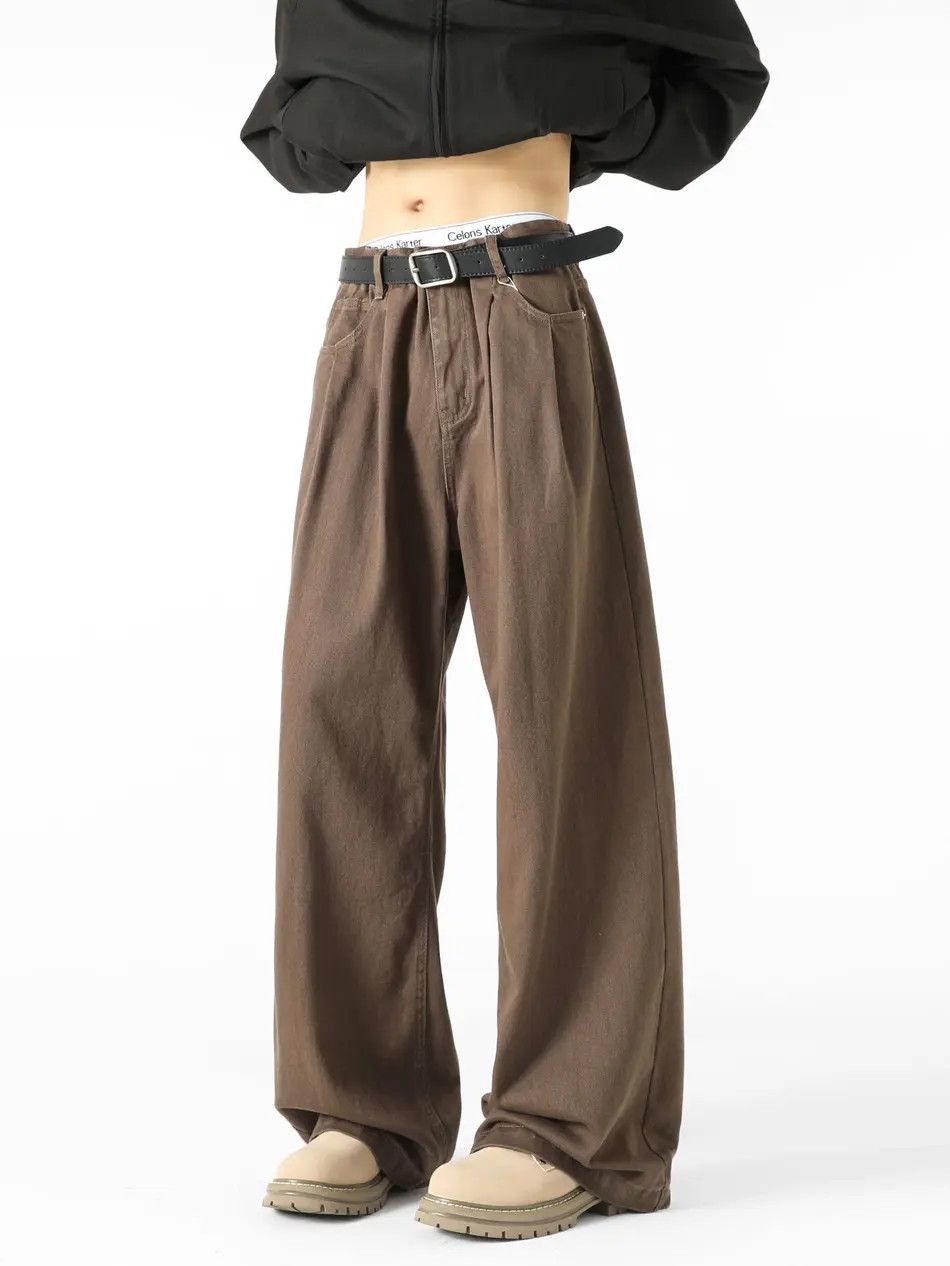 Japanese Brand Retro loose washed wide leg jeans Size US 32 / EU 48 - 6 Thumbnail