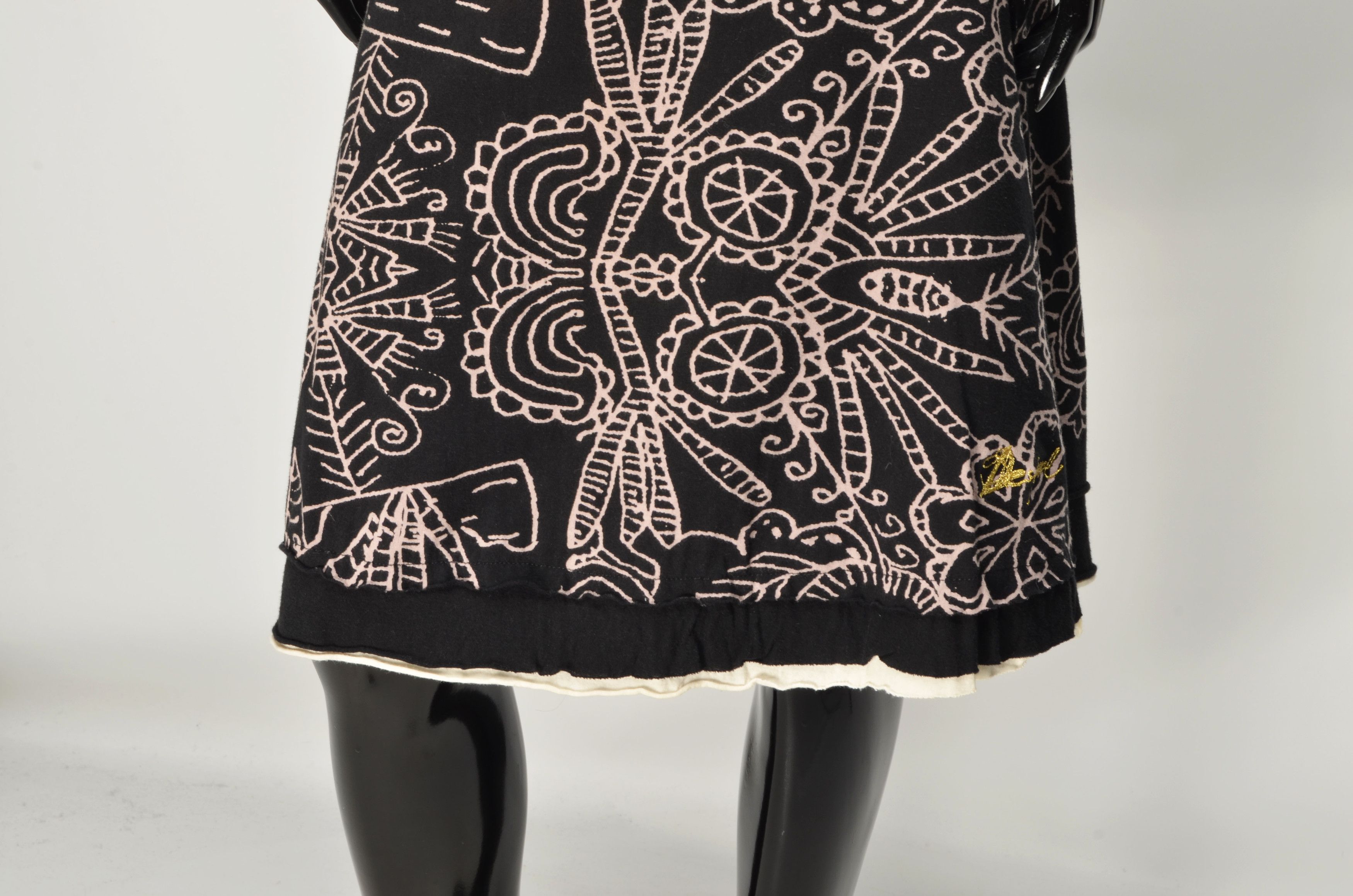 Desigual Vintage Desigual Y2k Graphic Print Boho A-Line Skirt Size 31" - 8 Thumbnail