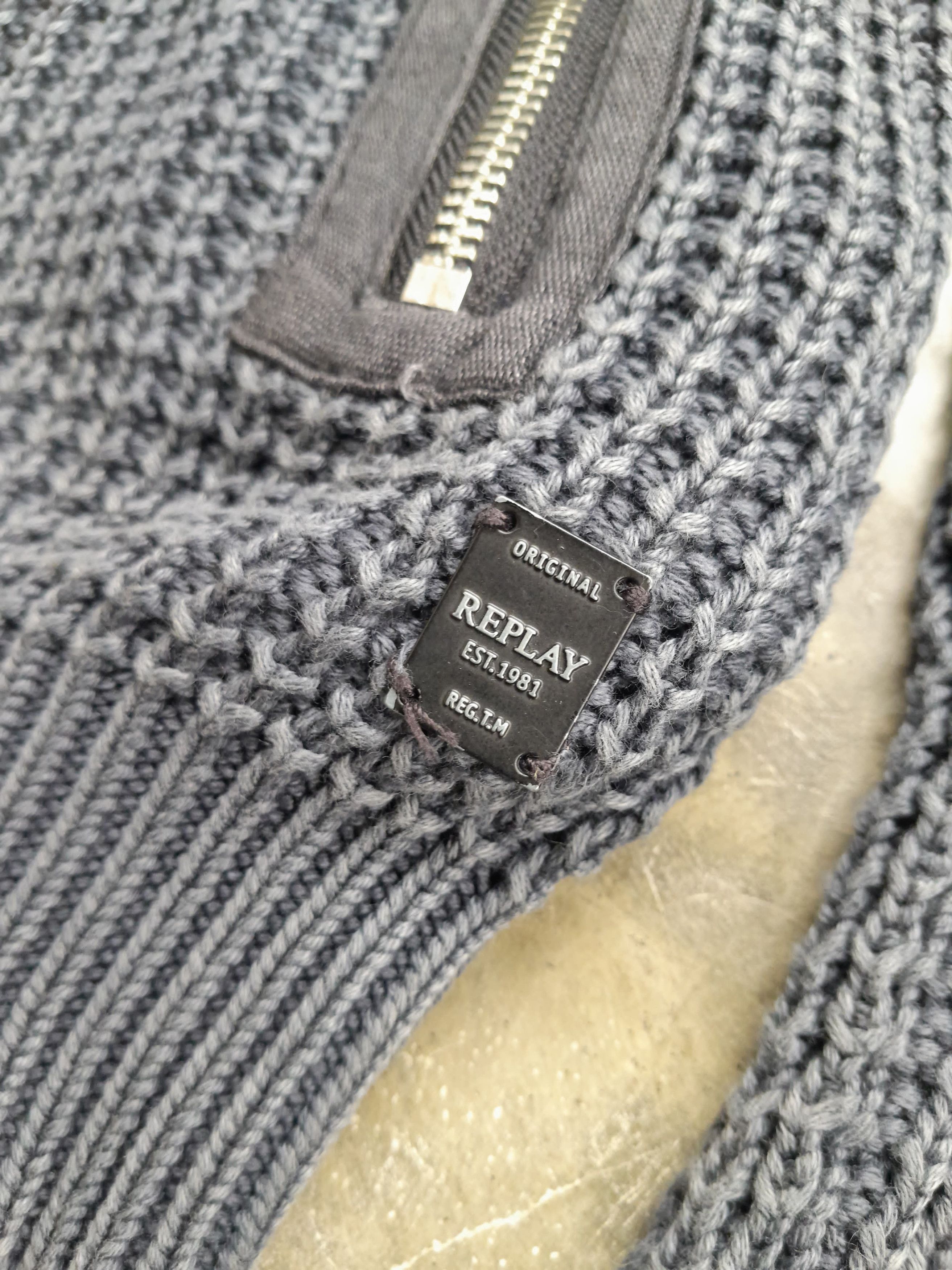 Replay Vintage Repaly - Men Knitted Zipper Jacket Size US L / EU 52-54 / 3 - 4 Thumbnail