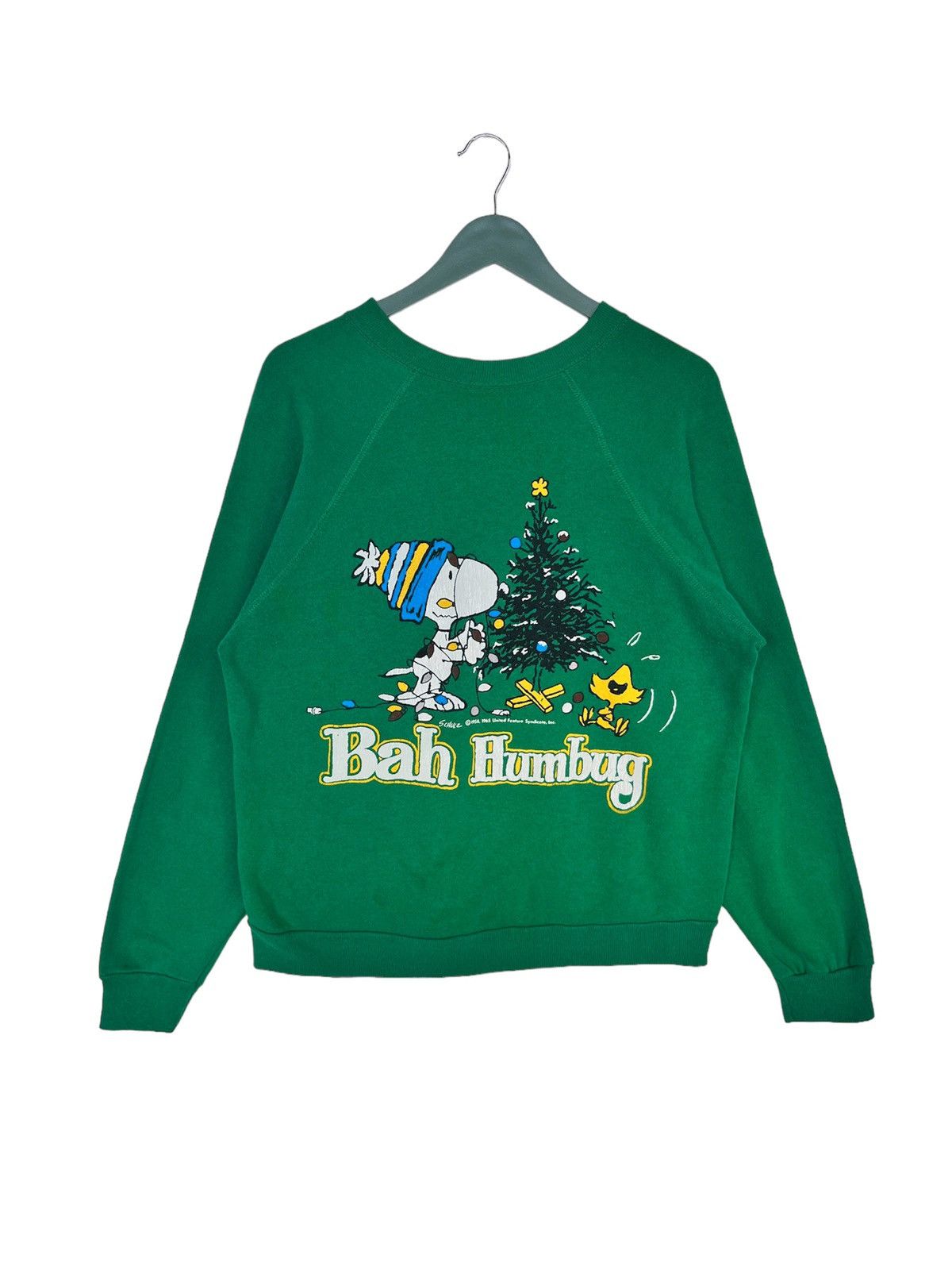 Peanuts Vintage 90s Peanuts Bah Humbug Sweatshirt Size US L / EU 52-54 / 3 - 1 Thumbnail