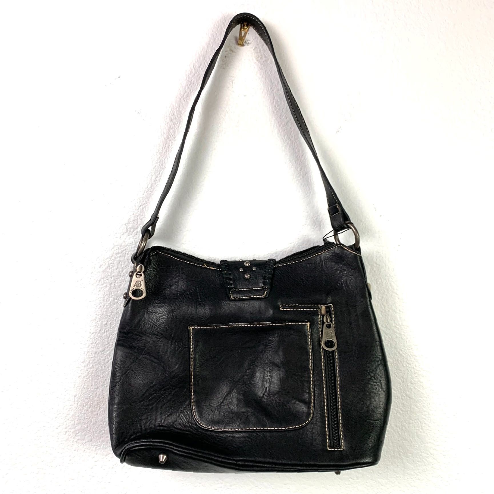 Vintage VINTAGE American Bling Shoulder Bag Purse Black Animal Print Concealed Carry NWT Size ONE SIZE - 7 Thumbnail