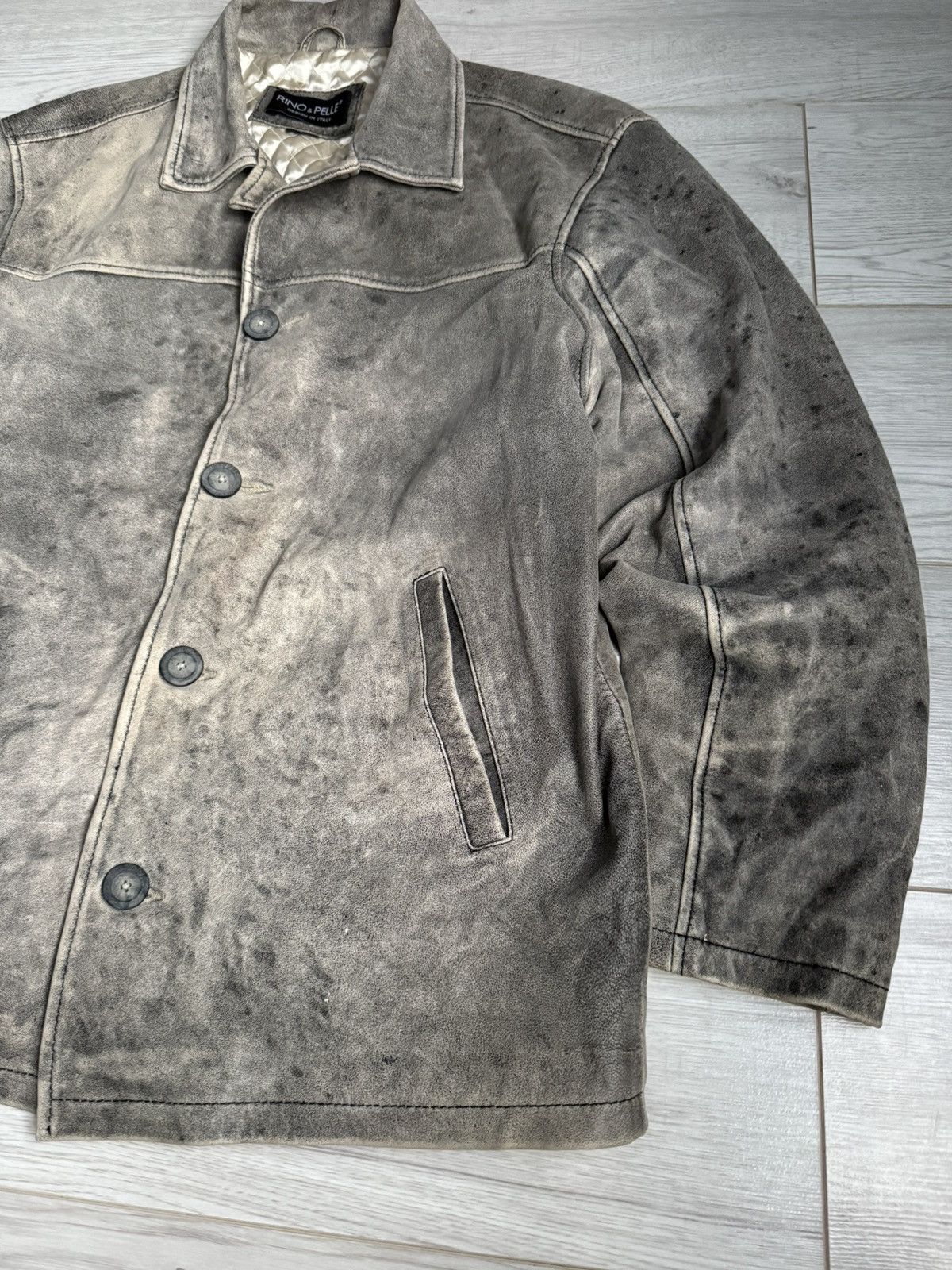 Genuine Leather × Vintage Vintage real Leather Jacket Rino & Pelle Italy Size US L / EU 52-54 / 3 - 2 Thumbnail