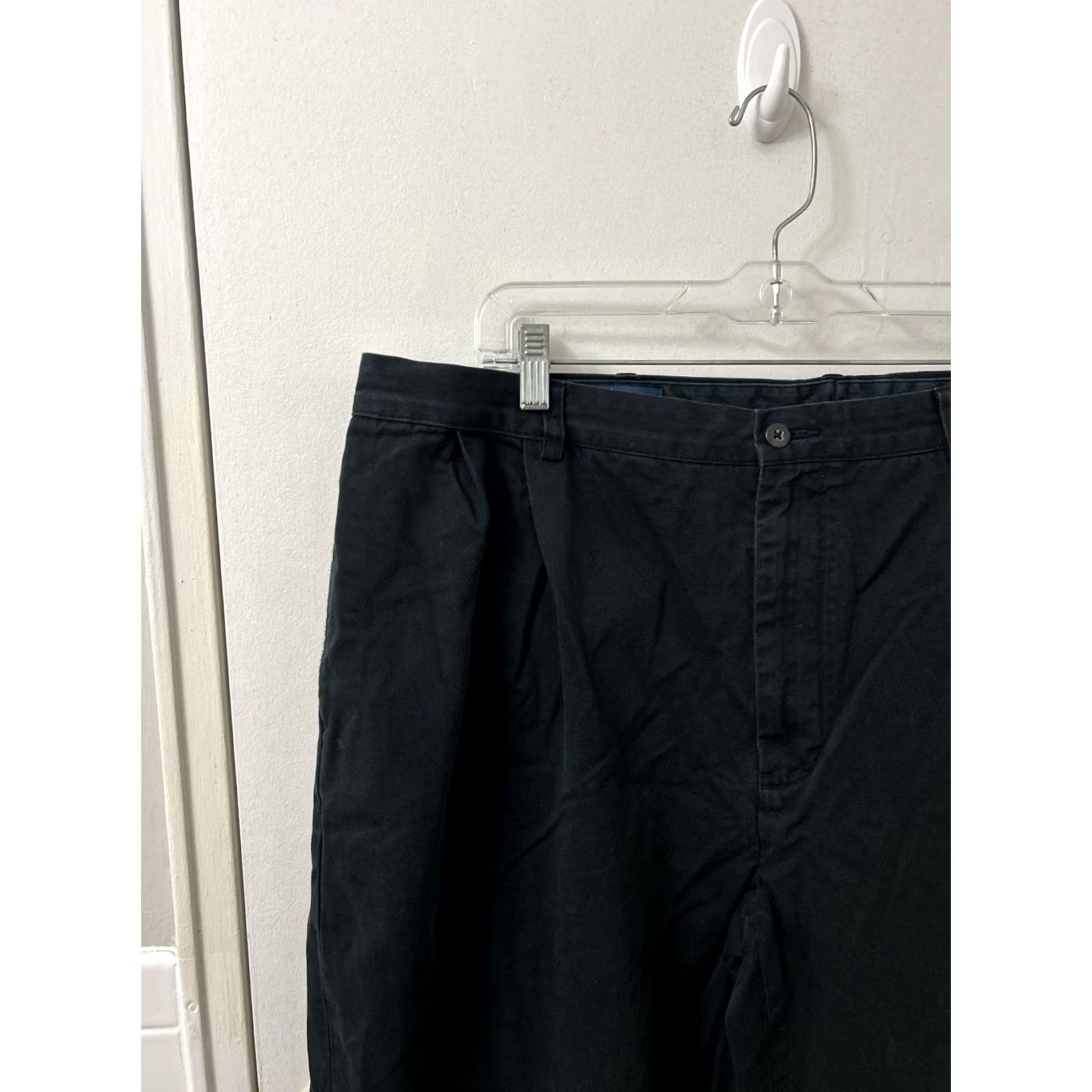 Polo Ralph Lauren VINTAGE Polo Ralph Lauren Hammond Pants Mens 42x27 Black Chino YKK Pleated Cuffed Size US XL / EU 56 / 4 - 4 Thumbnail