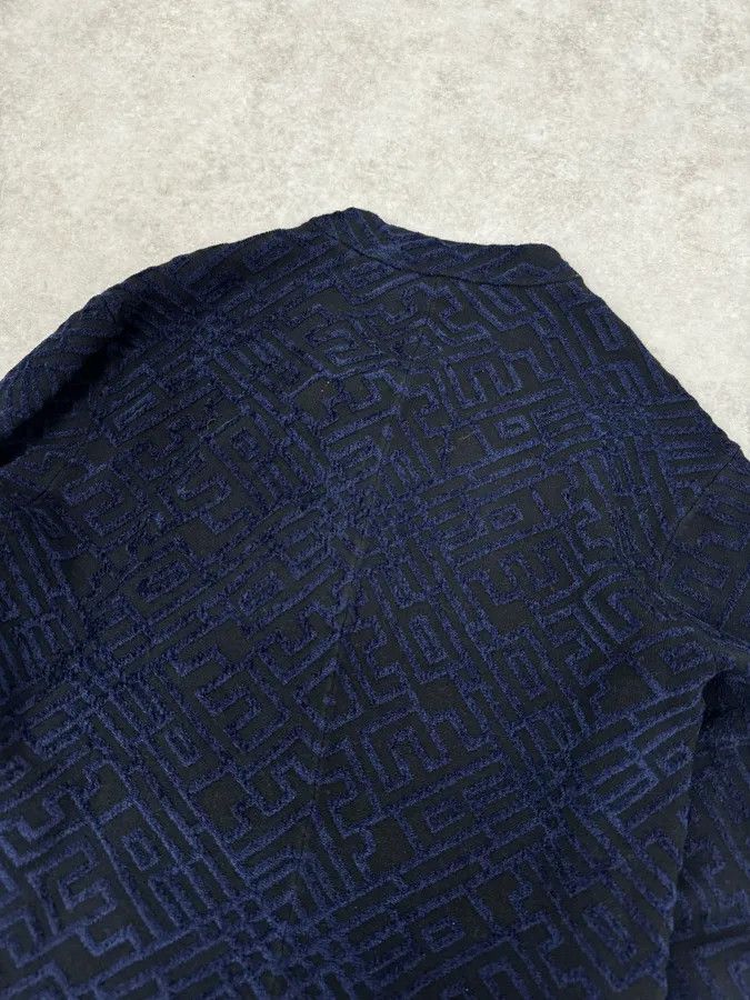 Emporio Armani SS2023 Emporio Armani Asymmetrical Navy Textured Jacket Size XS / US 0-2 / IT 36-38 - 6 Thumbnail