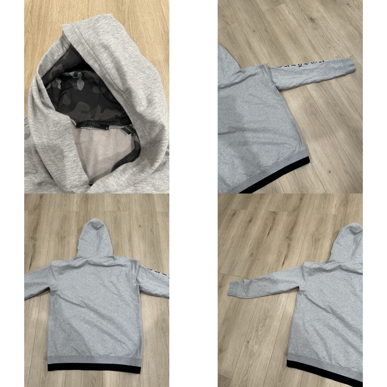 Vintage greyson Men’s Hoodie Golf Pullover Hooded Regular Sleeve Spell out Size M Gray Cotton Fleece Sweatshirt Sports 90s? Size US M / EU 48-50 / 2 - 8 Thumbnail