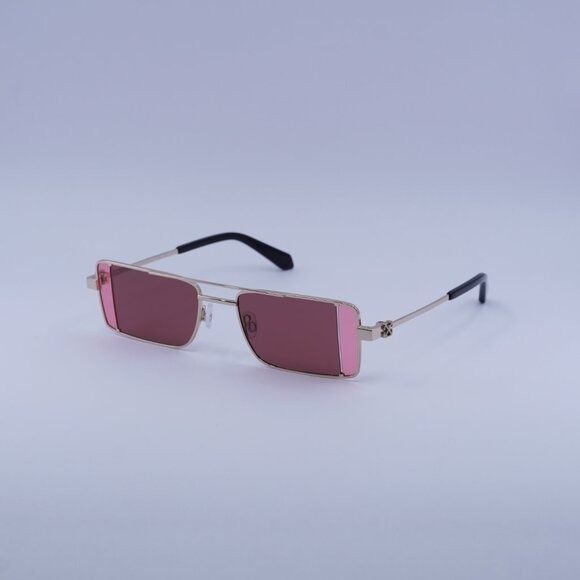 Off-White Off-White OERI14A CORTEZ 7628 Sunglasses Gold Rectangle Size ONE SIZE - 5 Thumbnail