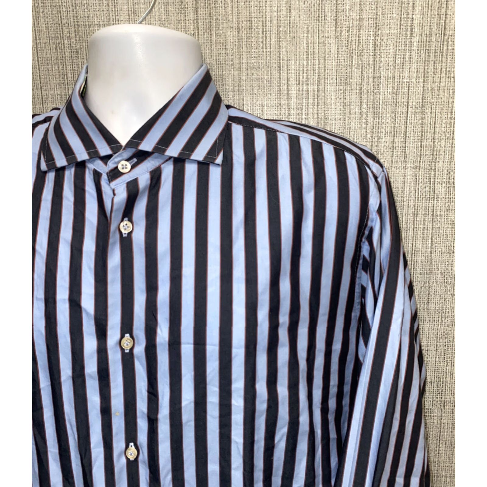 Robert Graham Robert Graham Long Sleeve Striped Button Down Shirt Blue XL Mens Size US XL / EU 56 / 4 - 2 Thumbnail