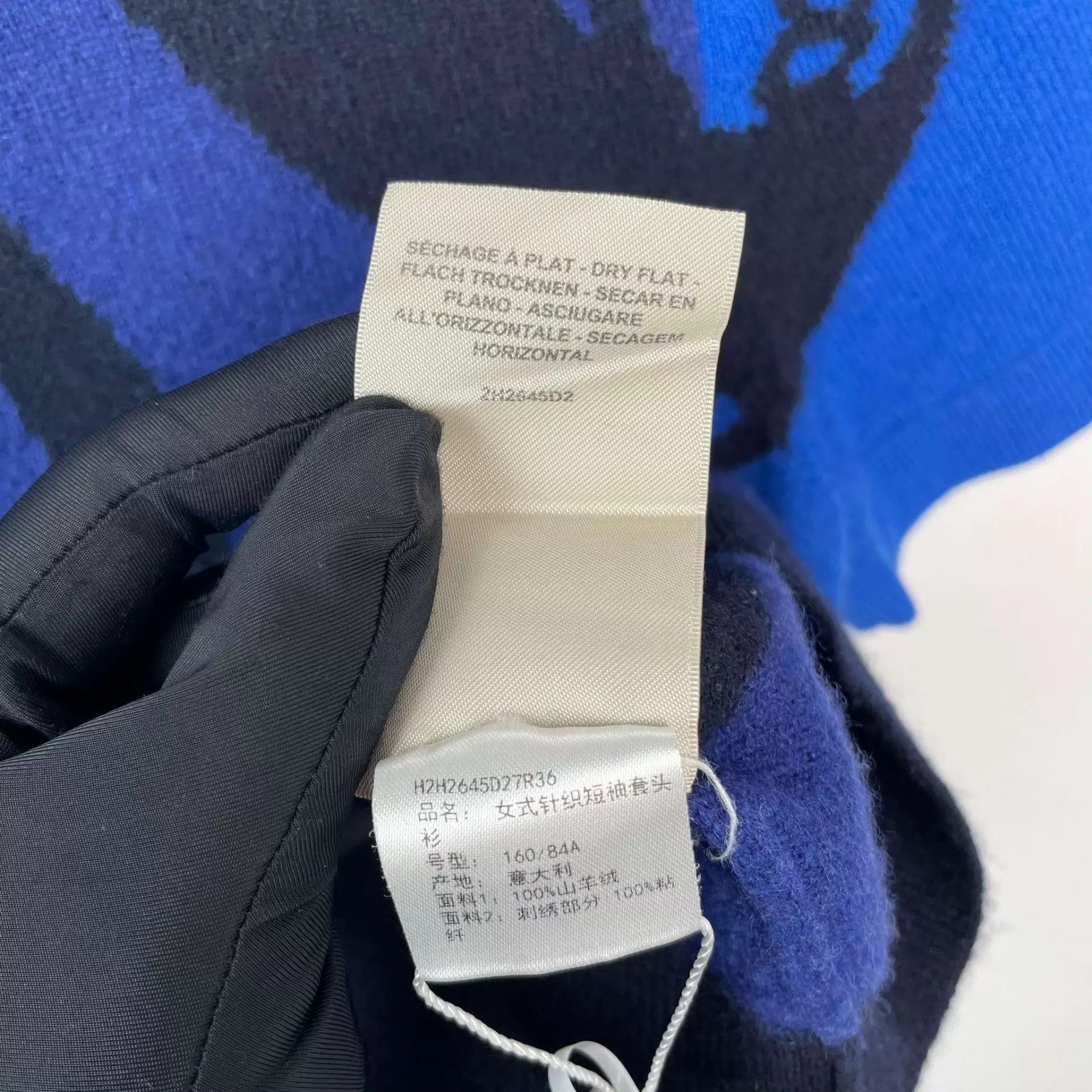 Hermes Hermès Graffiti Blue Knit Sweater Size 36 260202VHDLY04 Size XS / US 0-2 / IT 36-38 - 8 Thumbnail