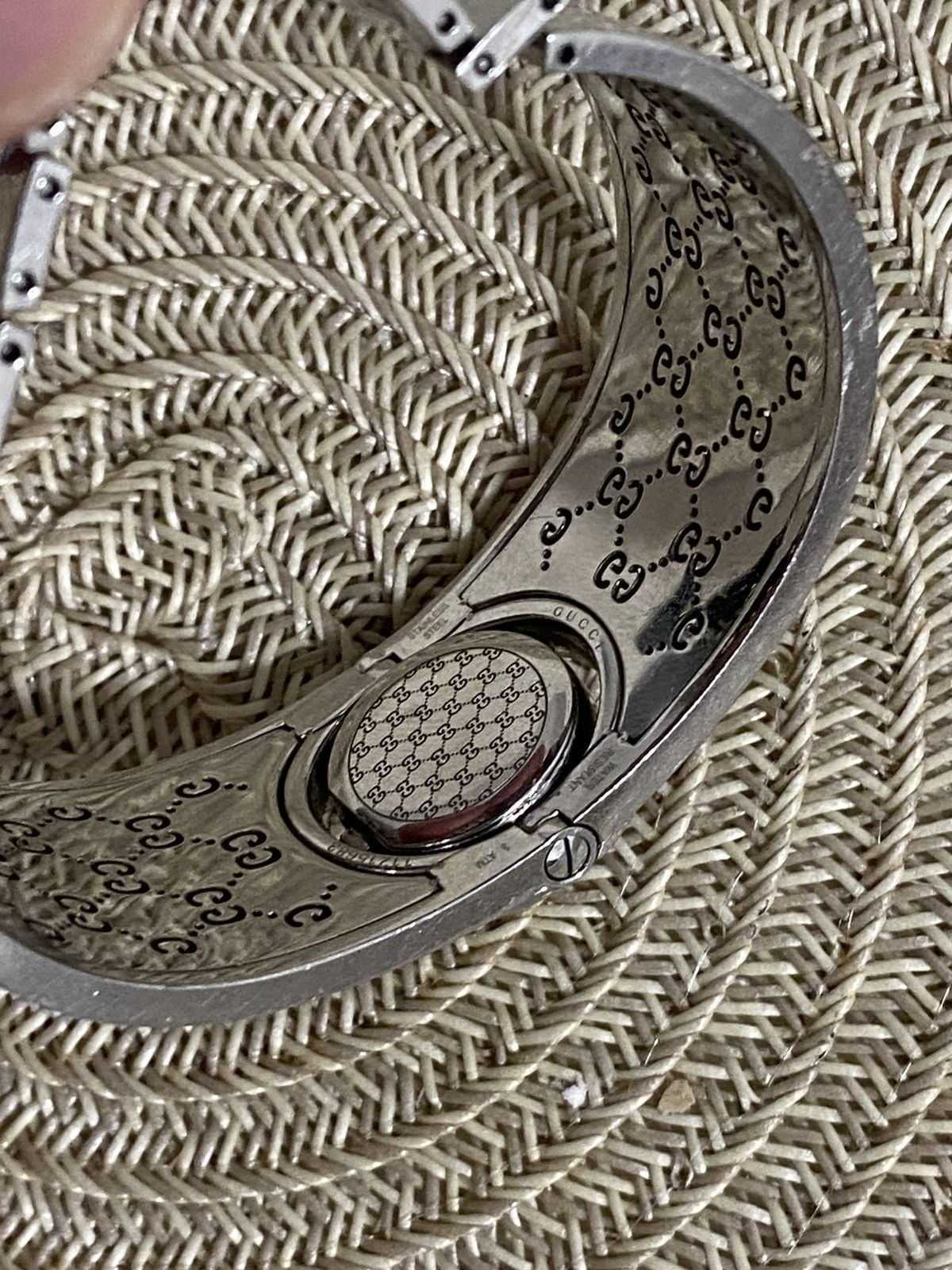 Gucci Vintage Gucci Twirl Watch Reversible Bangle Cuff GG Monogram Size ONE SIZE - 8 Thumbnail