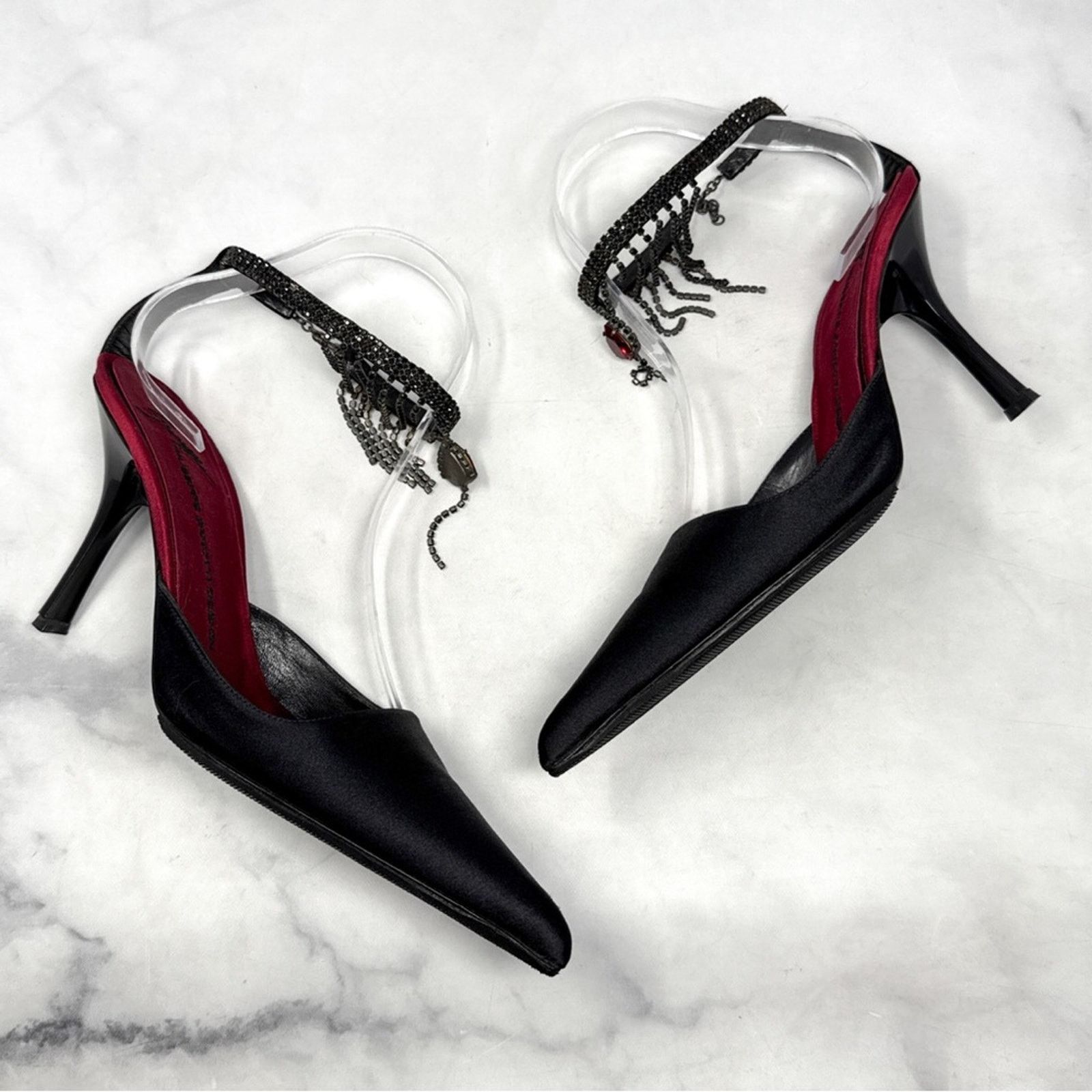 Giuseppe Zanotti Giuseppe Zanotti Vicini Vintage Gothic Pointed Toe Mule Heel Size US 8 / IT 38 - 8 Thumbnail