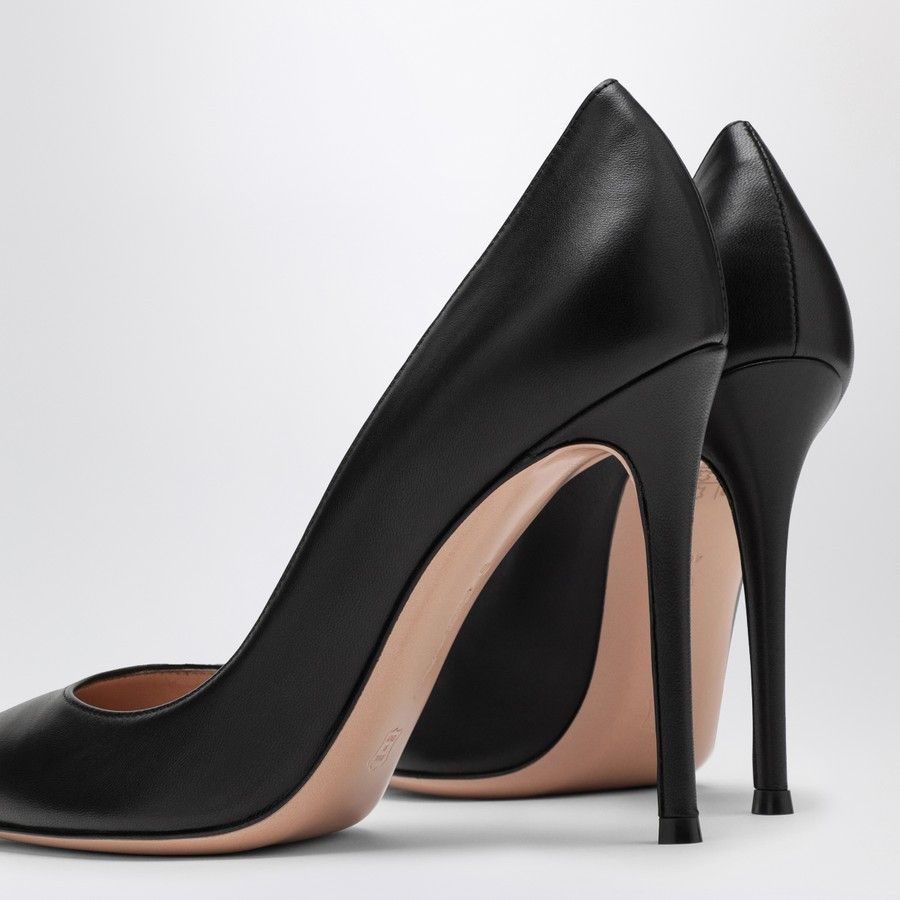 Gianvito Rossi o1d2blof0824 Leather Pumps in Black Size US 7 / IT 37 - 5 Thumbnail