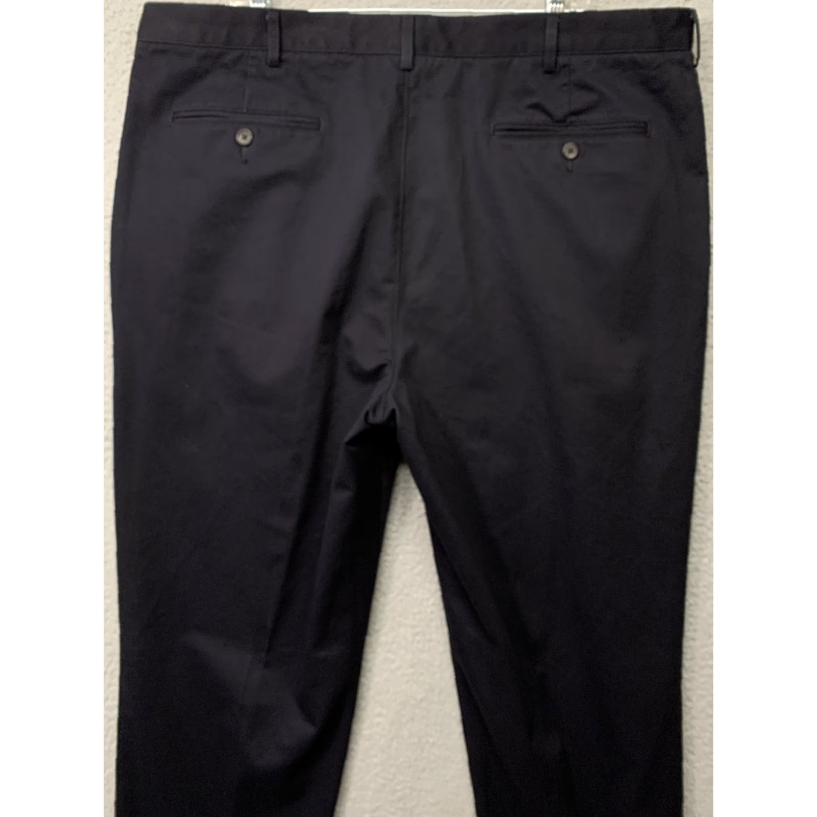 Lands' End Lands' End Men's Dress Pants 42T Dark Blue Traditional Fit Straight Leg 100% Cotton Regular Size 42 Inseam 37 in Mens Size US 42 / EU 58 - 5 Thumbnail