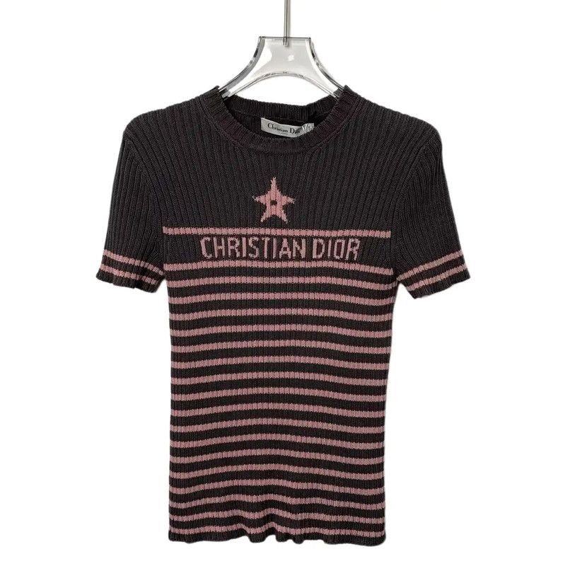 Dior Dior Color-Blocked Ribbed Cotton Sweater 0089 Size XS / US 0-2 / IT 36-38 - 1 Thumbnail