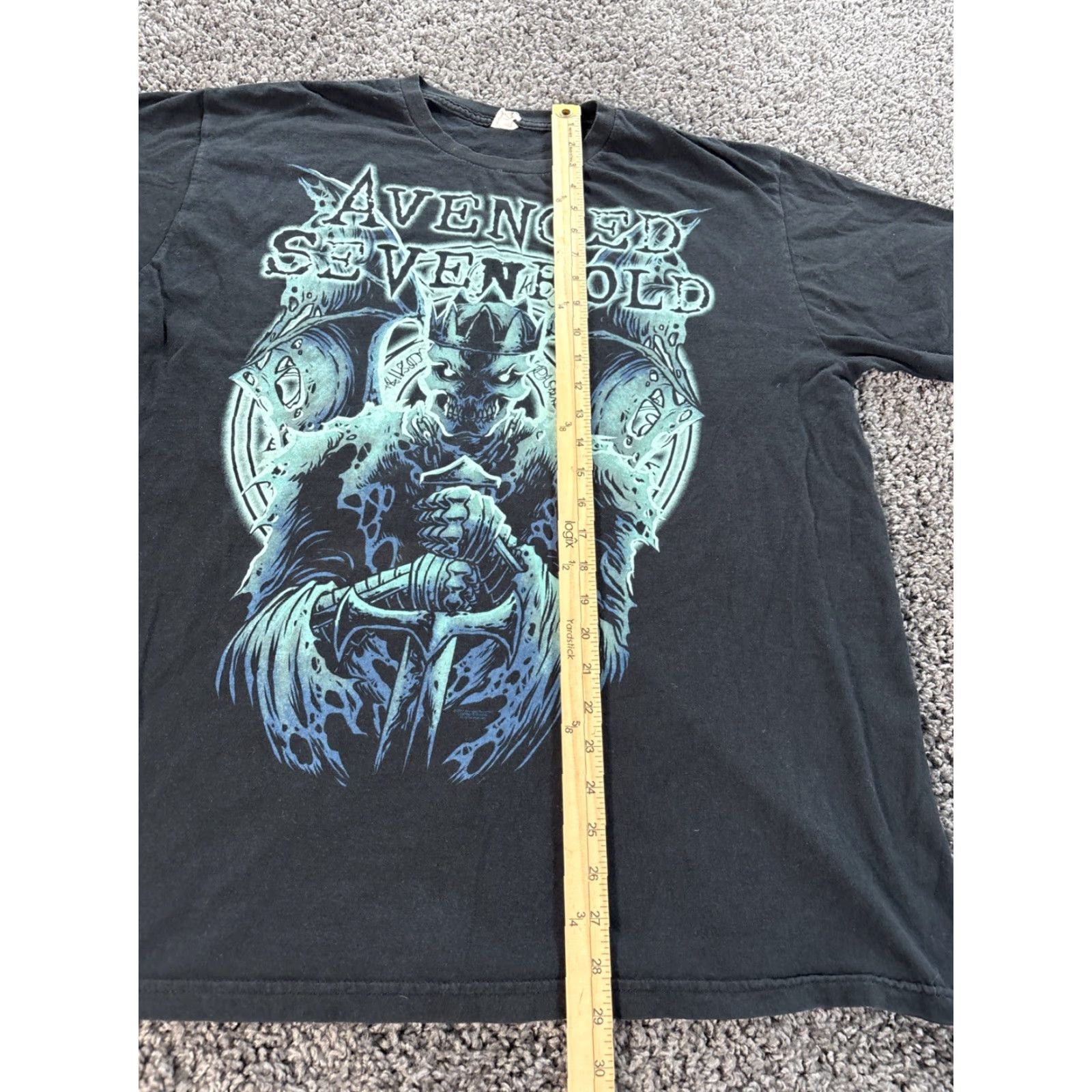 Vintage VINTAGE Avenged Sevenfold Shirt 2XL Mens Black Skull King Sword T-Shirt Mens Black Size US XXL / EU 58 / 5 - 2 Thumbnail