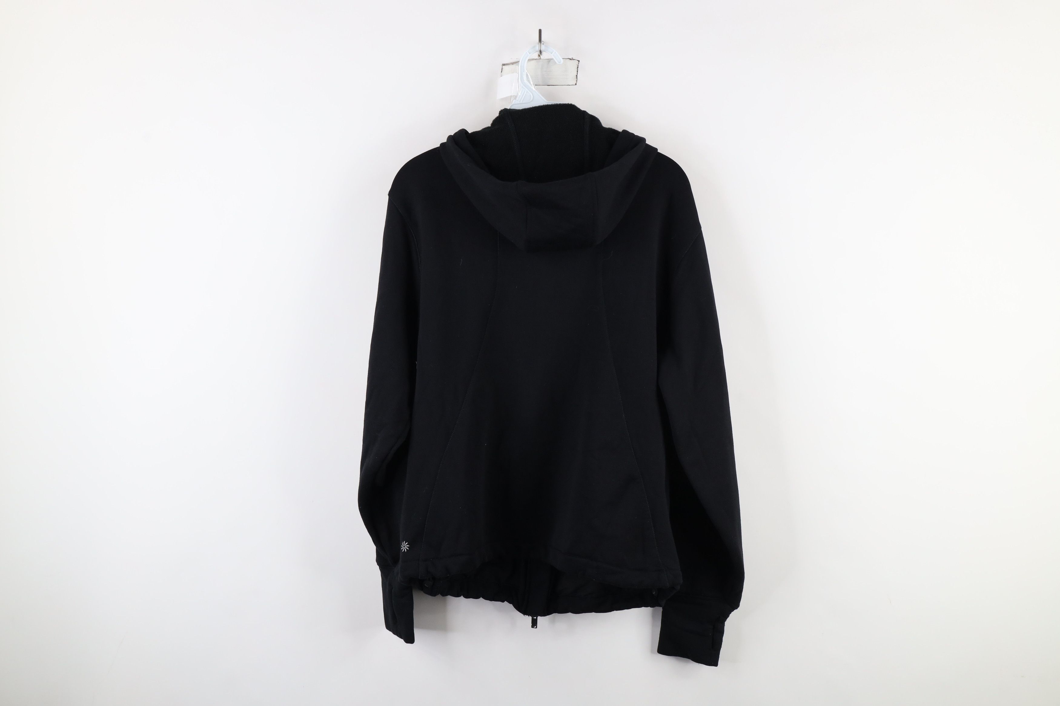 Athleta × Vintage Athleta Touch Fleece Lined Full Zip Hoodie Sweatshirt Black Size M / US 6-8 / IT 42-44 - 12 Thumbnail