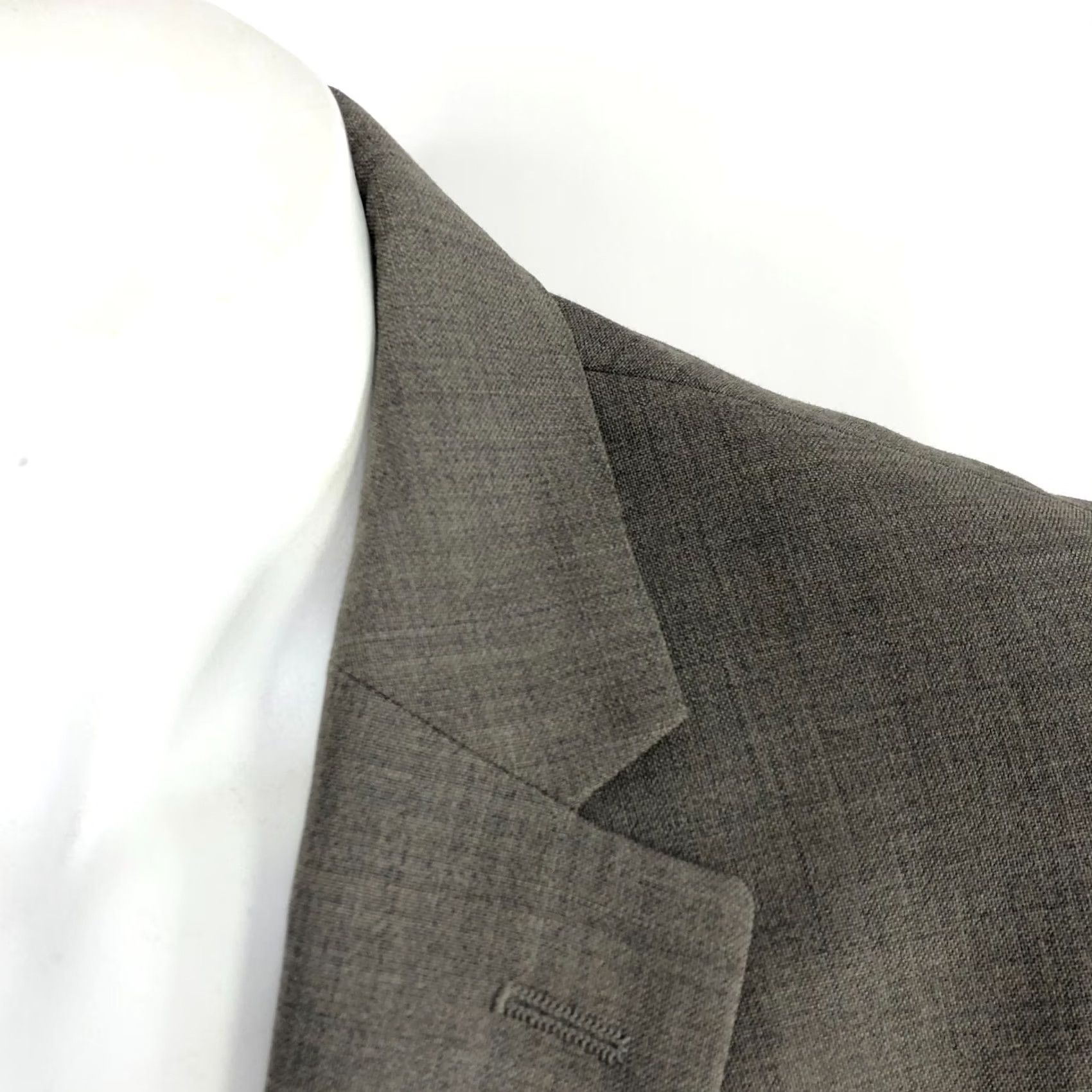 Banana Republic Banana Republic Blazer Sport Coat 44 L 100% Wool Brown Gray Button Notch Lapel Double-Vented Single-Breasted Two-Button Shirt Mens Regular Size 44R - 2 Thumbnail