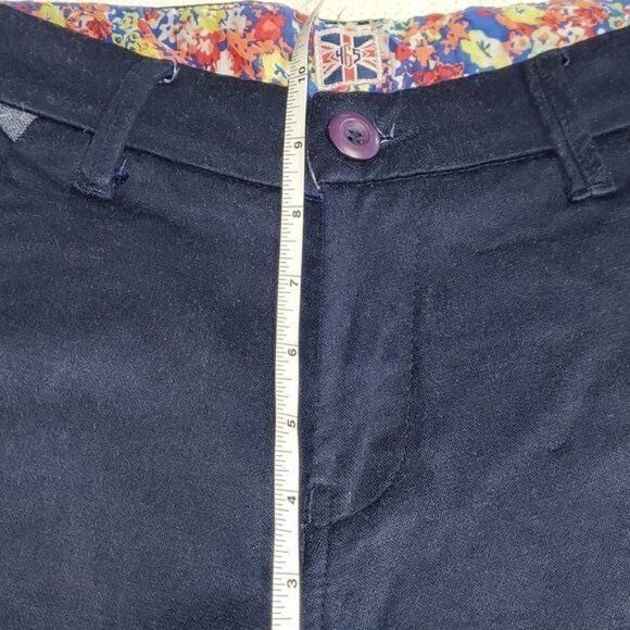 Designer 4Sixty5 Embellished Zippered Navy Blue Pocketed Sz 30x32 Pan Size 30" / US 8 / IT 44 - 11 Thumbnail