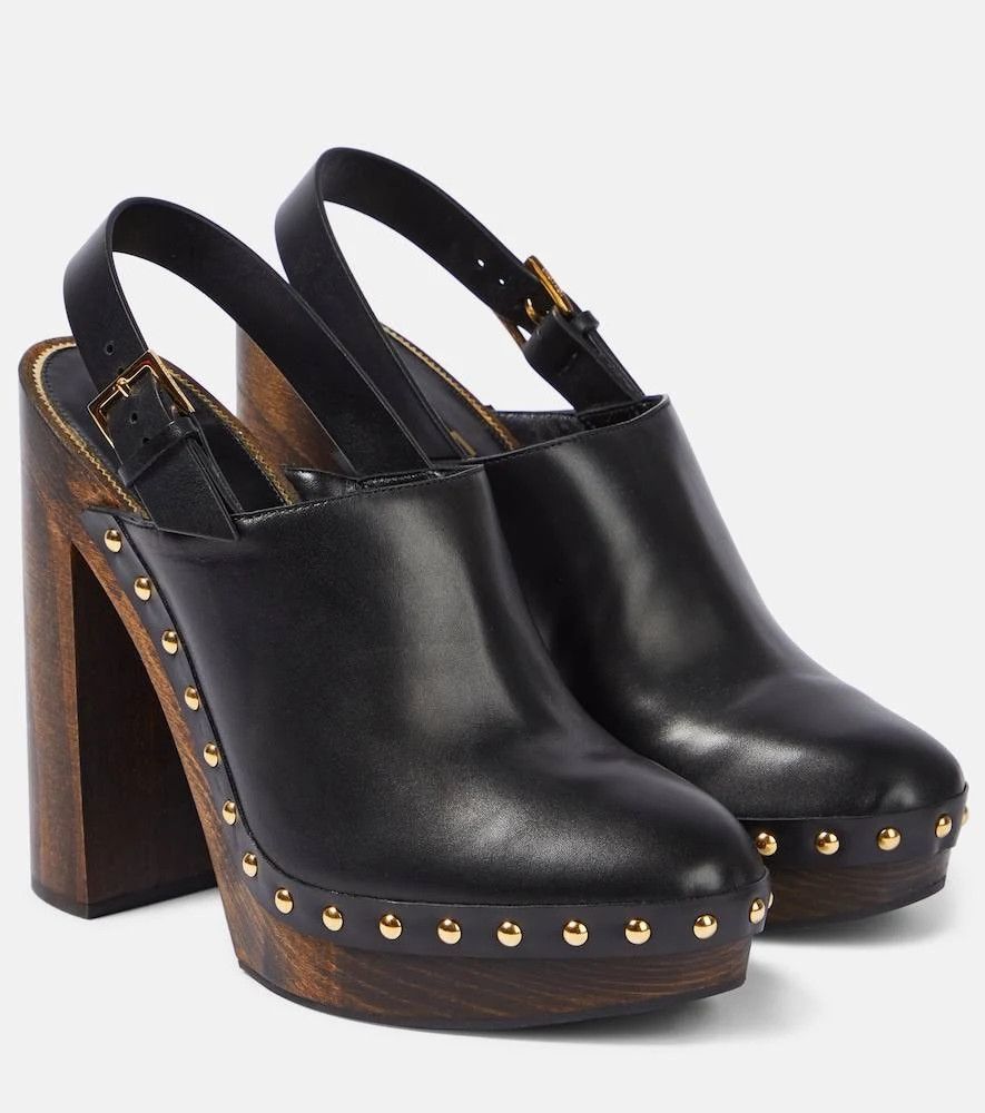 Tom Ford o1loc1c0924 W3108 Leather Clogs in Black Size US 9 / IT 39 - 1 Thumbnail