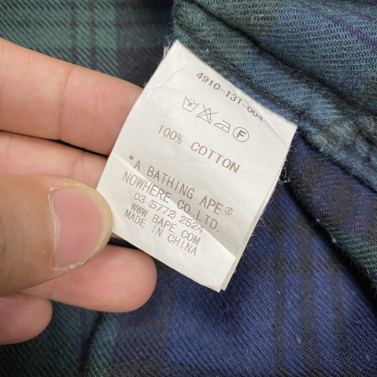 Vintage A Bathing Ape Pirate Plaid Flannel Shirts
