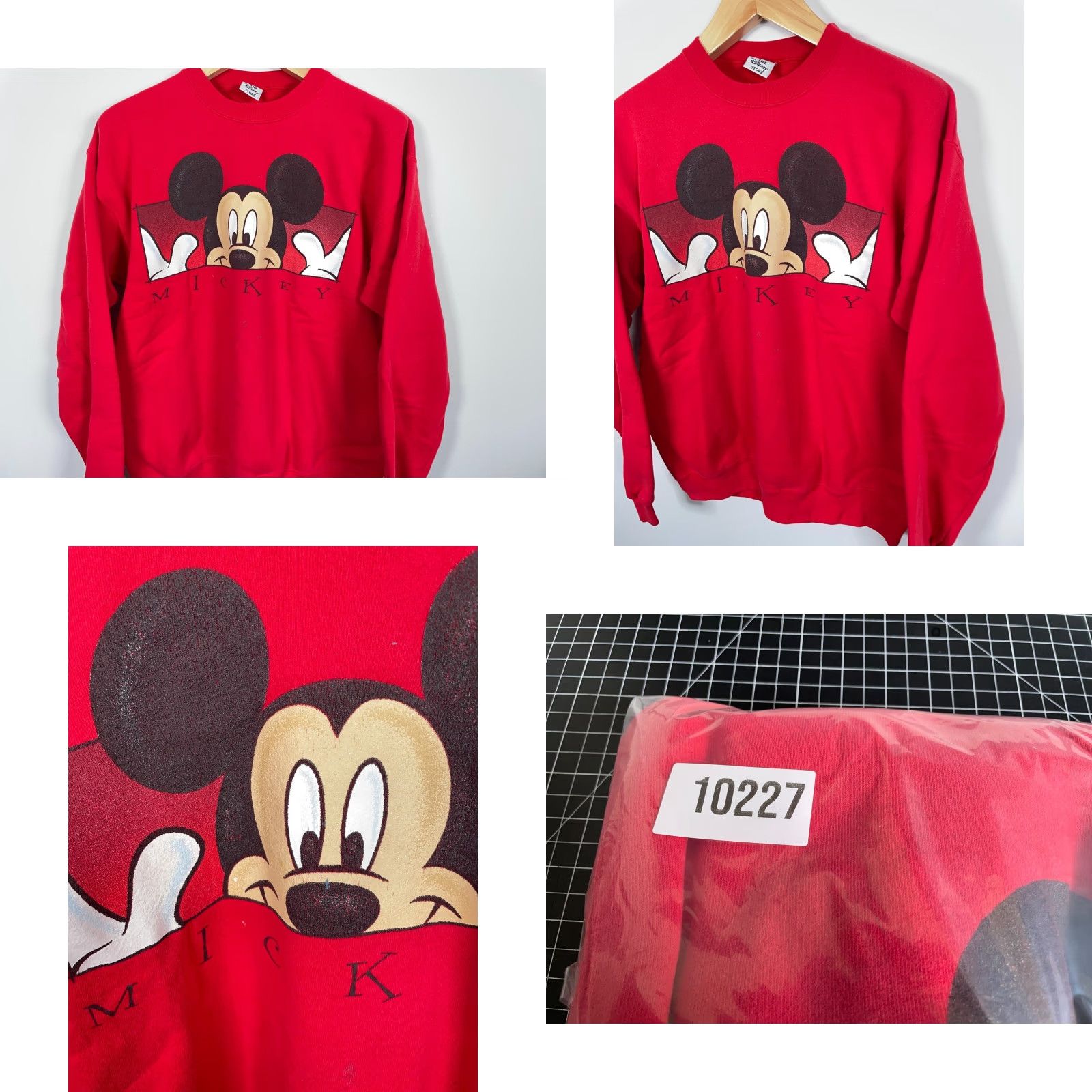 Disney VINTAGE Disney Mickey Mouse Sweatshirt Mens Adult Large Red Crewneck 90s Graphic Print Disney Store Size US L / EU 52-54 / 3 - 9 Thumbnail