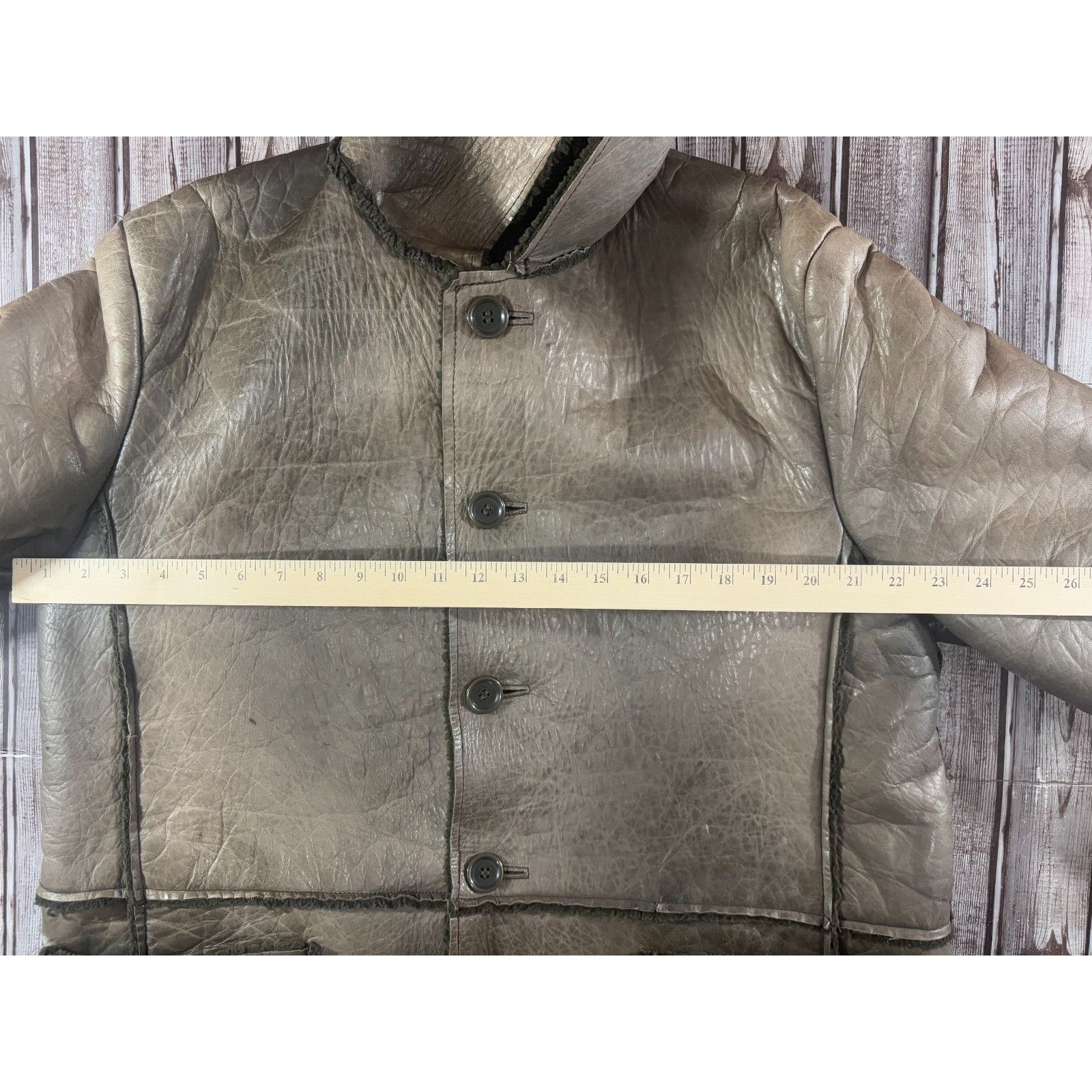 Blackmeans 291295 = Homme Hooded Leather Shearling Coat Jacket size F Size US L / EU 52-54 / 3 - 5 Thumbnail