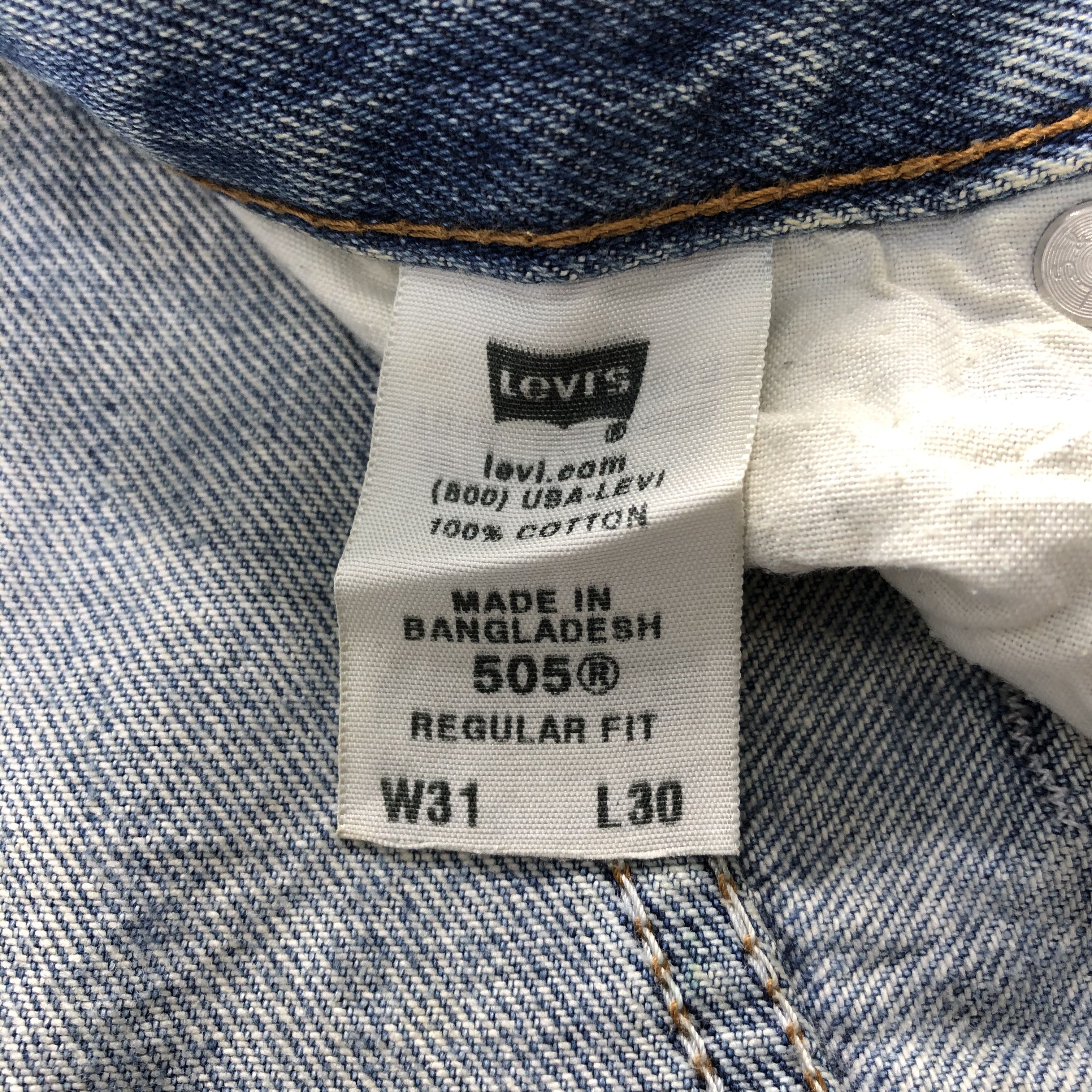 Levi's Vintage Light Wash Levis 505 Jeans-J1715 Size US 31 - 11 Thumbnail