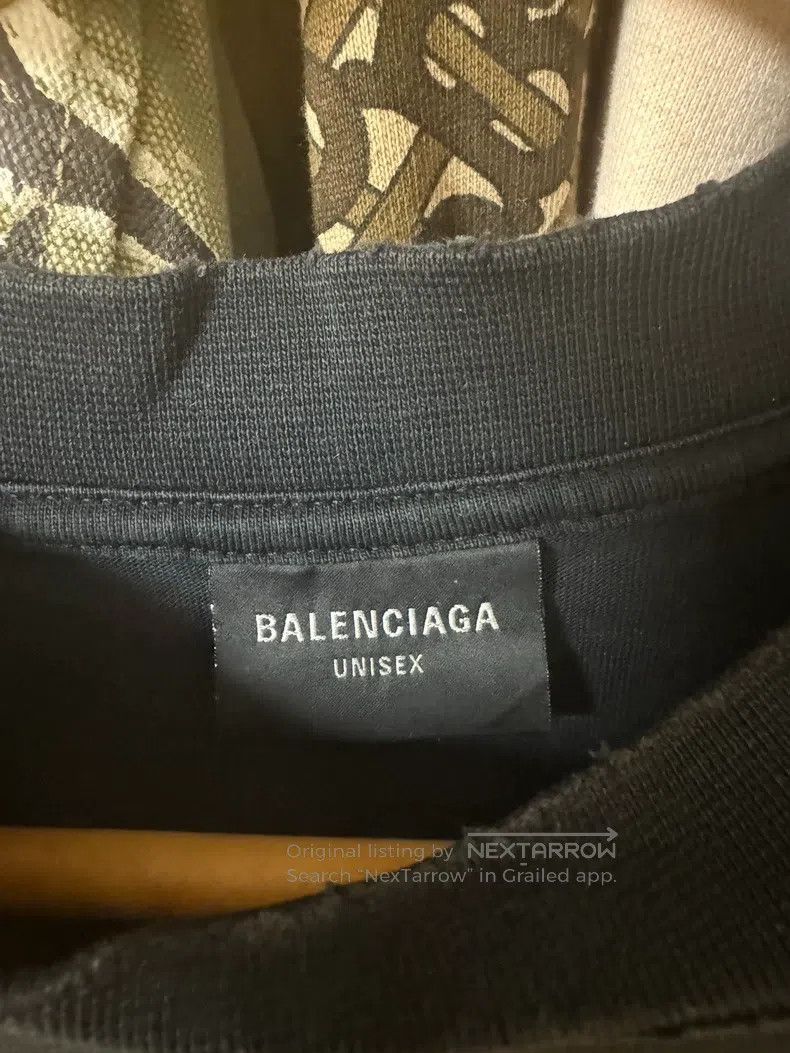 Balenciaga Balenciaga Silver tape distressed short-sleeve, XS size Size US XS / EU 42 / 0 - 3 Thumbnail