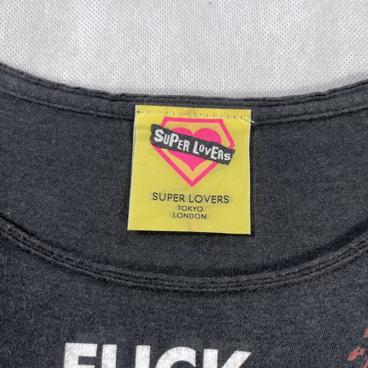 Japanese Brand Rare! Vintage Super Lovers F*ck The Celeb Distressed Tank Size M / US 6-8 / IT 42-44 - 4 Thumbnail