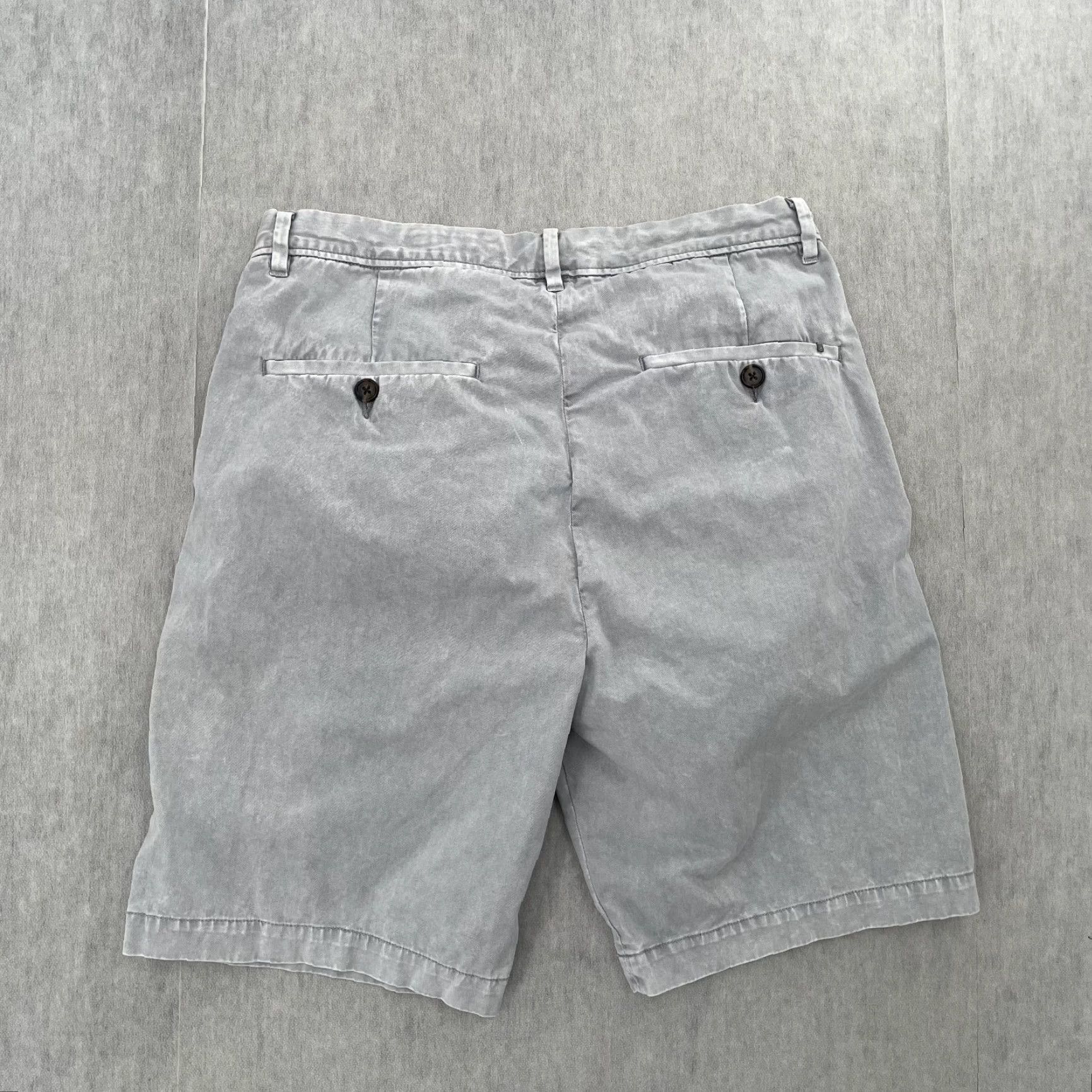 Allsaints VINTAGE All Saints Shorts Men 28 Gray Cotton Casual Summer Bowfell Twill Button Pockets Size US 28 / EU 44 - 2 Thumbnail