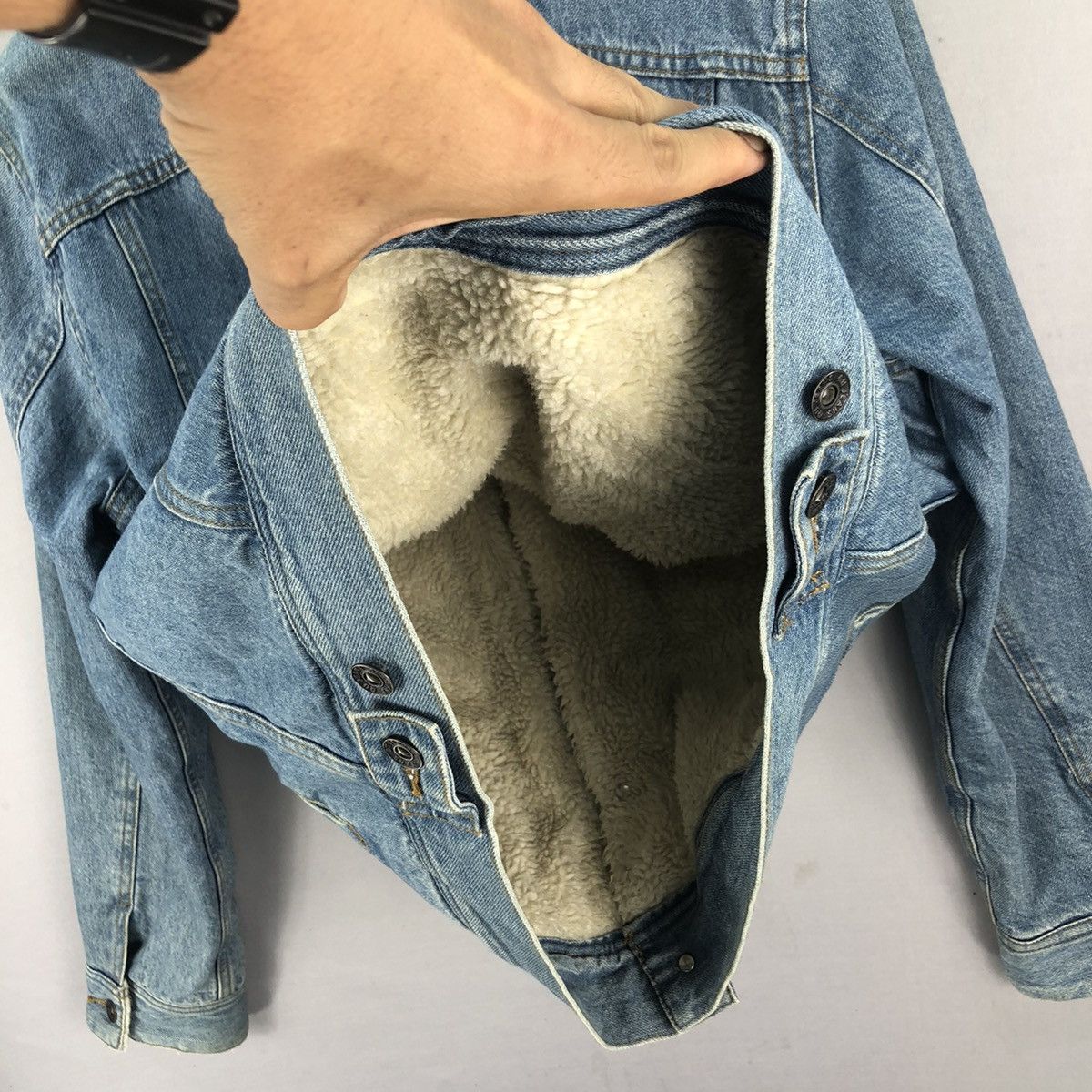 GU GU Sherpa Lined Denim Jacket Size US S / EU 44-46 / 1 - 6 Thumbnail