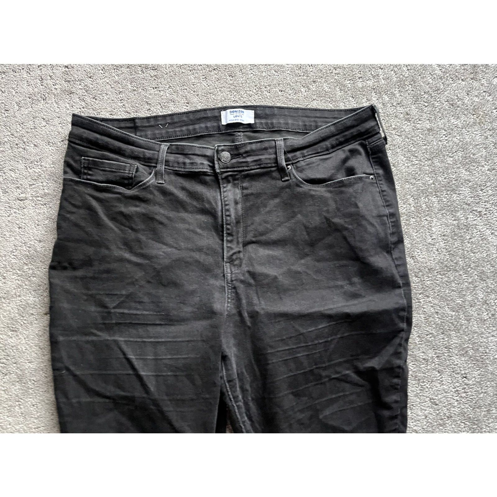 Denizen VINTAGE Denizen From Levi's High Rise Skinny Black Jeans 18M 34" x 30" Denim Woman Jeans Skinny Black Denizen From Levi's 34 in 27 in Modern Size 40" / US 18 - 4 Thumbnail