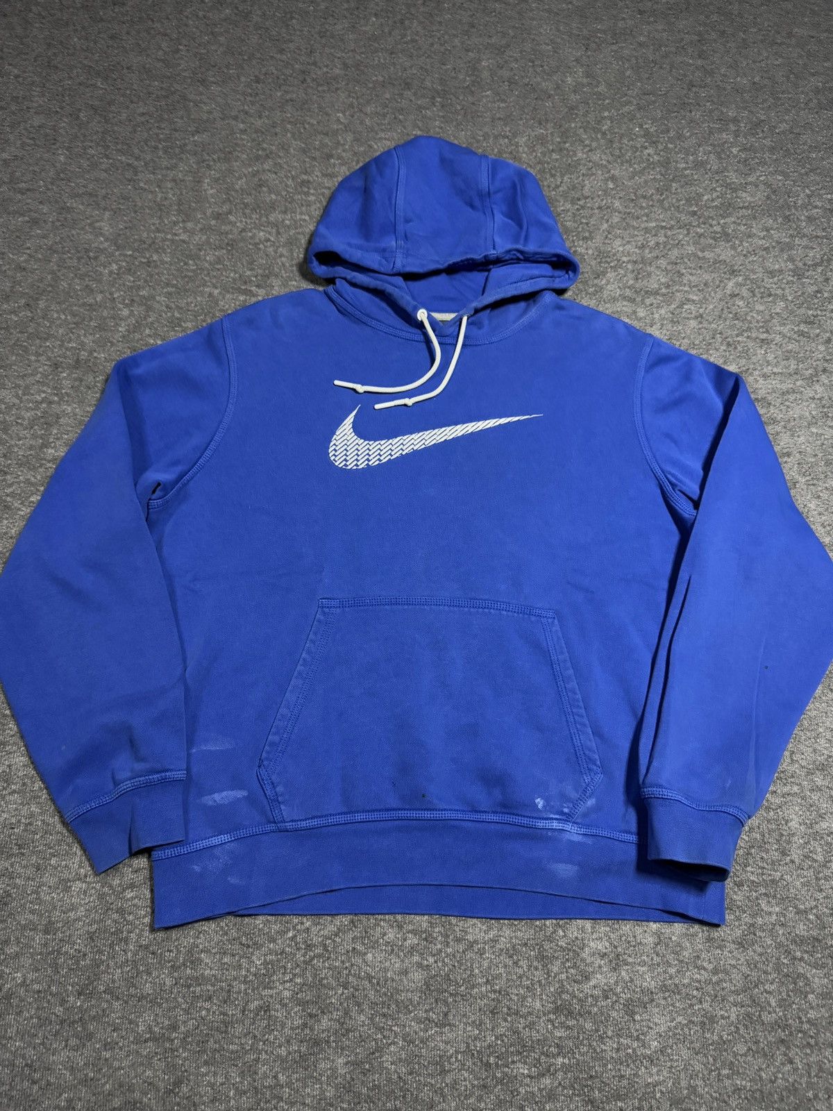 Nike Nike Hoodie Faded Big Swoosh Embroidered Large Blue Size L Size US L / EU 52-54 / 3 - 4 Thumbnail