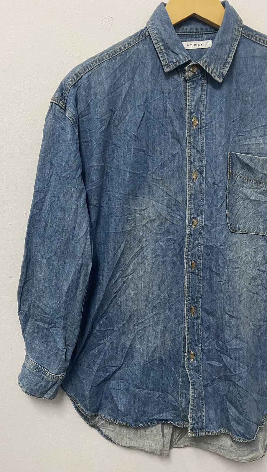 MOUSSY Vintage Moussy Chambray Jeans Button Ups Shirts Size US L / EU 52-54 / 3 - 6 Thumbnail