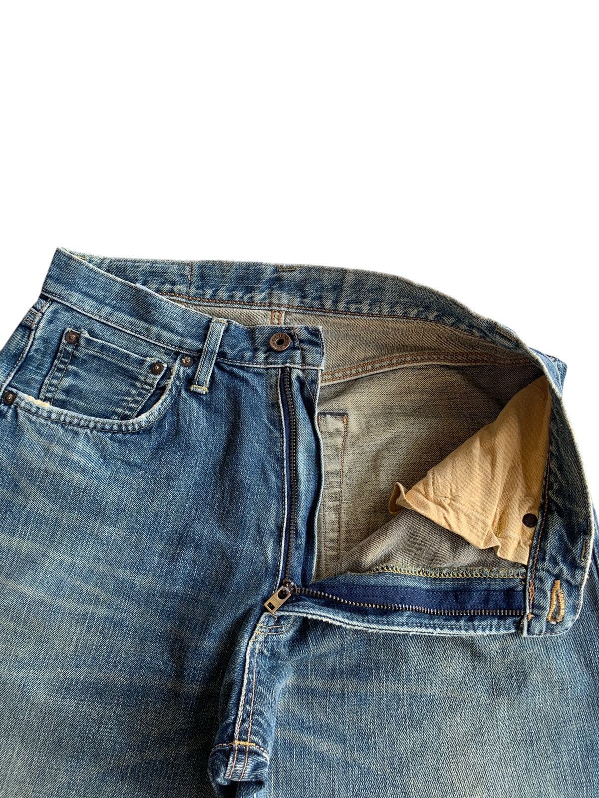 Edwin × Kapital × Vintage VINTAGE EDWIN 505 SELVEDGE RUSTY DISTRESSED DENIM Size US 30 / EU 46 - 17 Thumbnail