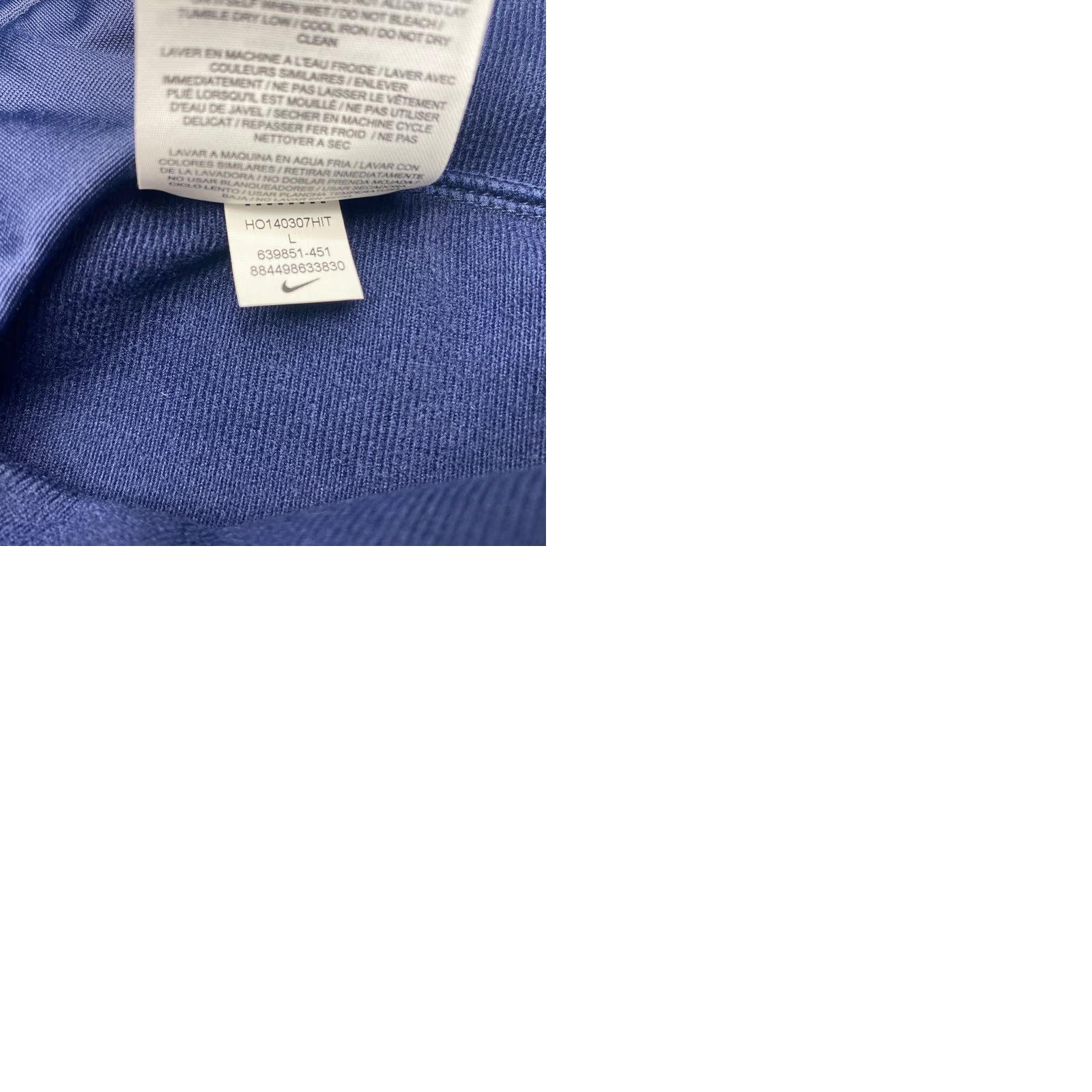 Nike Nike Basketball Jacket: Track Warm-Up Mens Large Navy White - 639851-451 - Blended Polyester Zip Full-Length Size US L / EU 52-54 / 3 - 9 Thumbnail