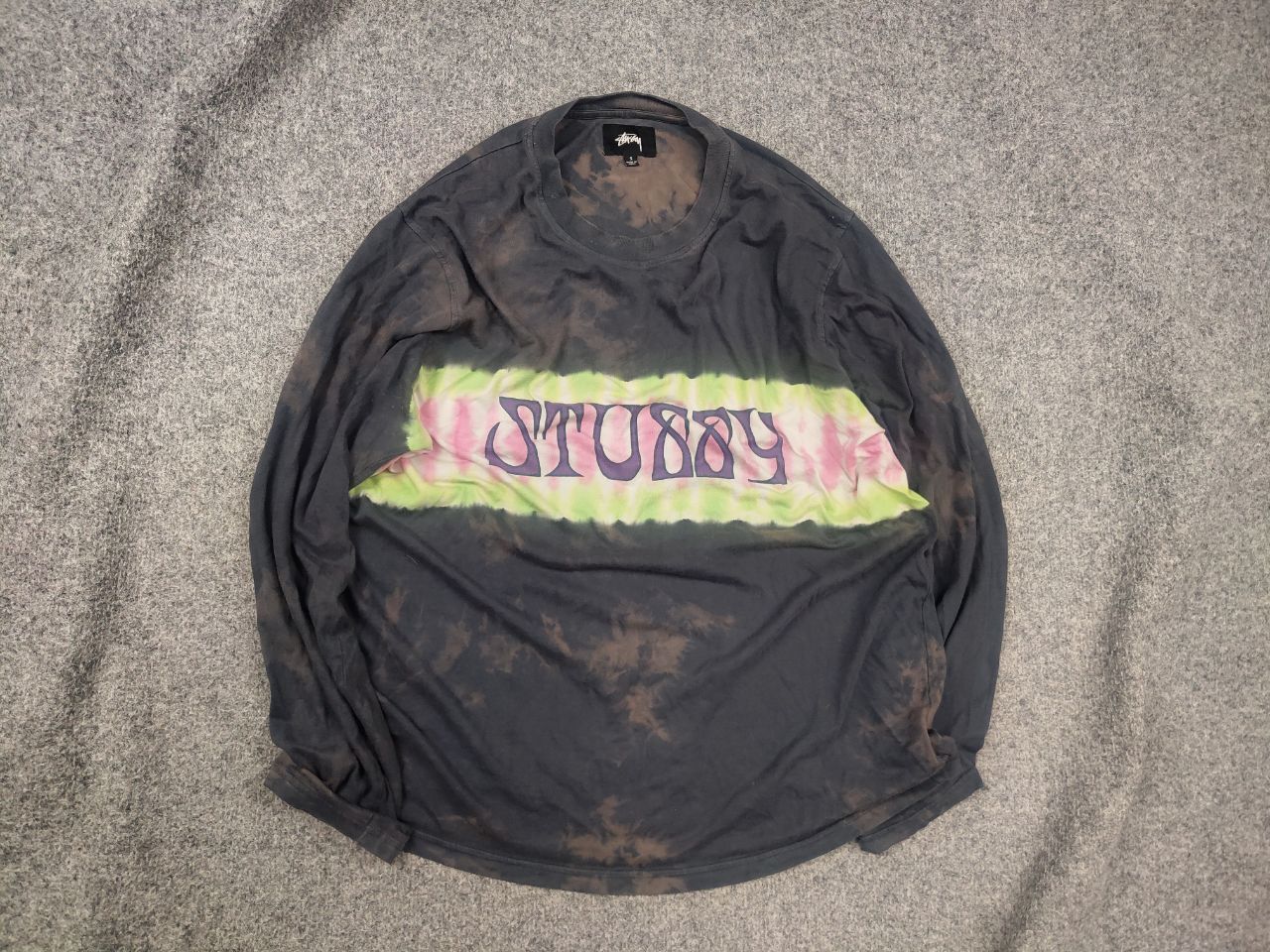 Stussy Styssy Tie Dye Stripe Jersey Long sleeve Shirt Vintage Y2K Size US S / EU 44-46 / 1 - 1 Thumbnail