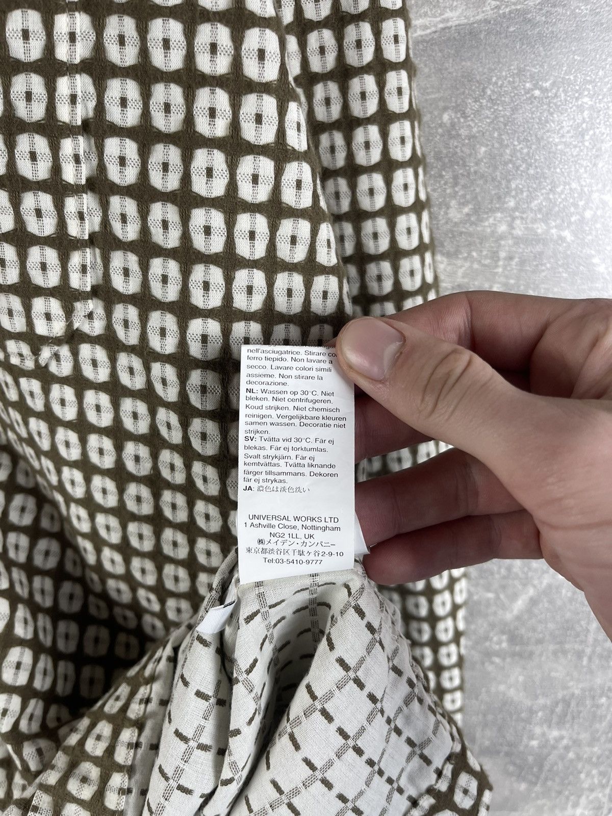 Universal Works Universal Works L/S Camp Shirt Brown Geometric Cotton Bangla Size US M / EU 48-50 / 2 - 9 Thumbnail