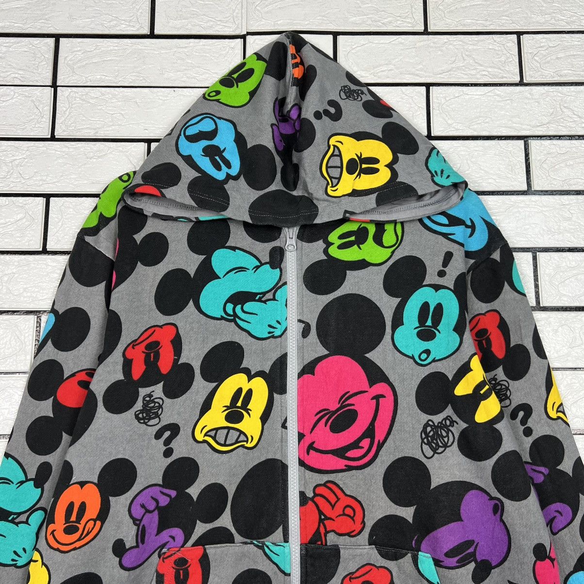 Disney DISNEY Mickey Mouse All Over Logo Zipper Hoodies #4236-C193 Size US L / EU 52-54 / 3 - 2 Thumbnail