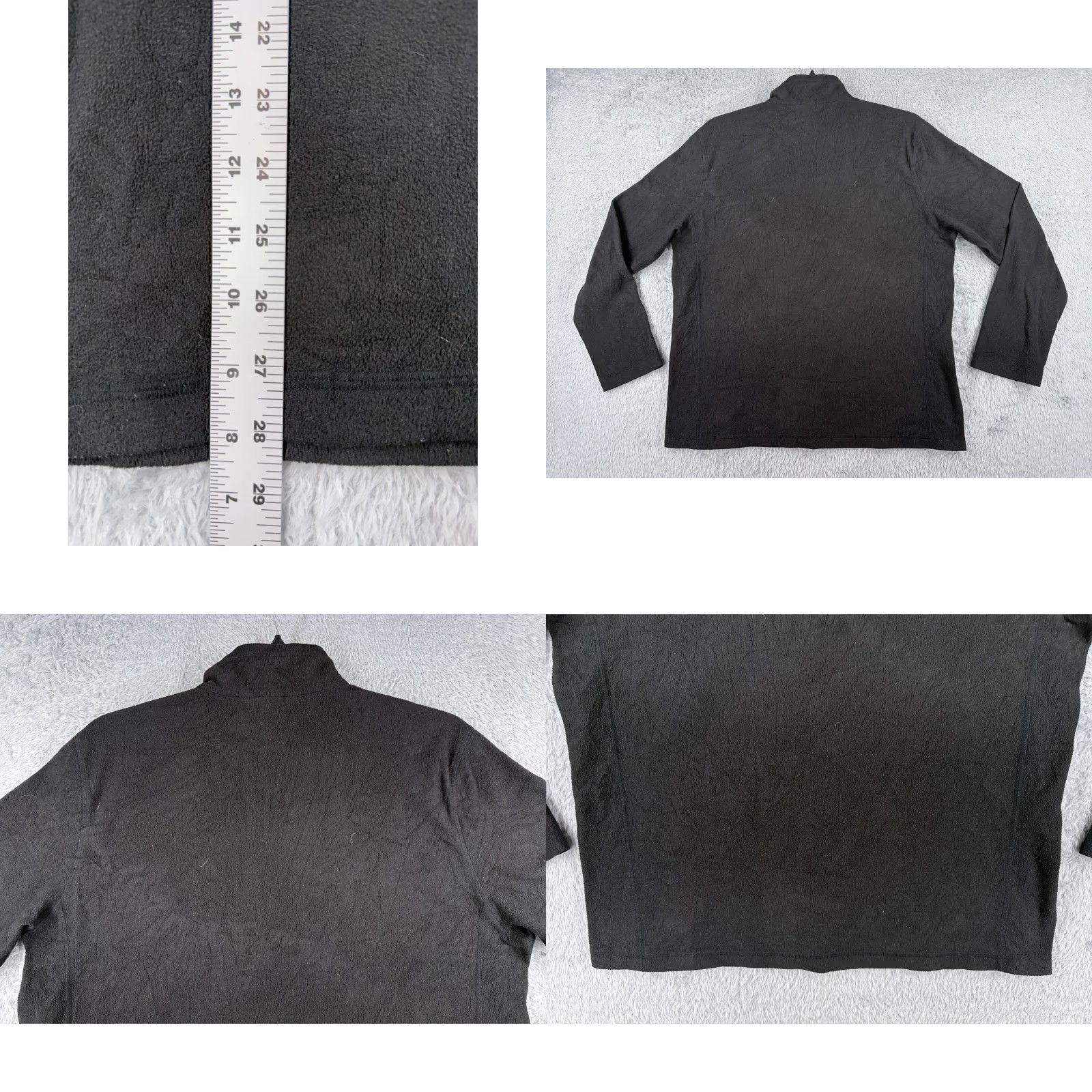 The North Face The North Face Sweater Mens Large Gray 1/4 Zip Polyester Fleece Mock Neck Shirt Size US L / EU 52-54 / 3 - 9 Thumbnail
