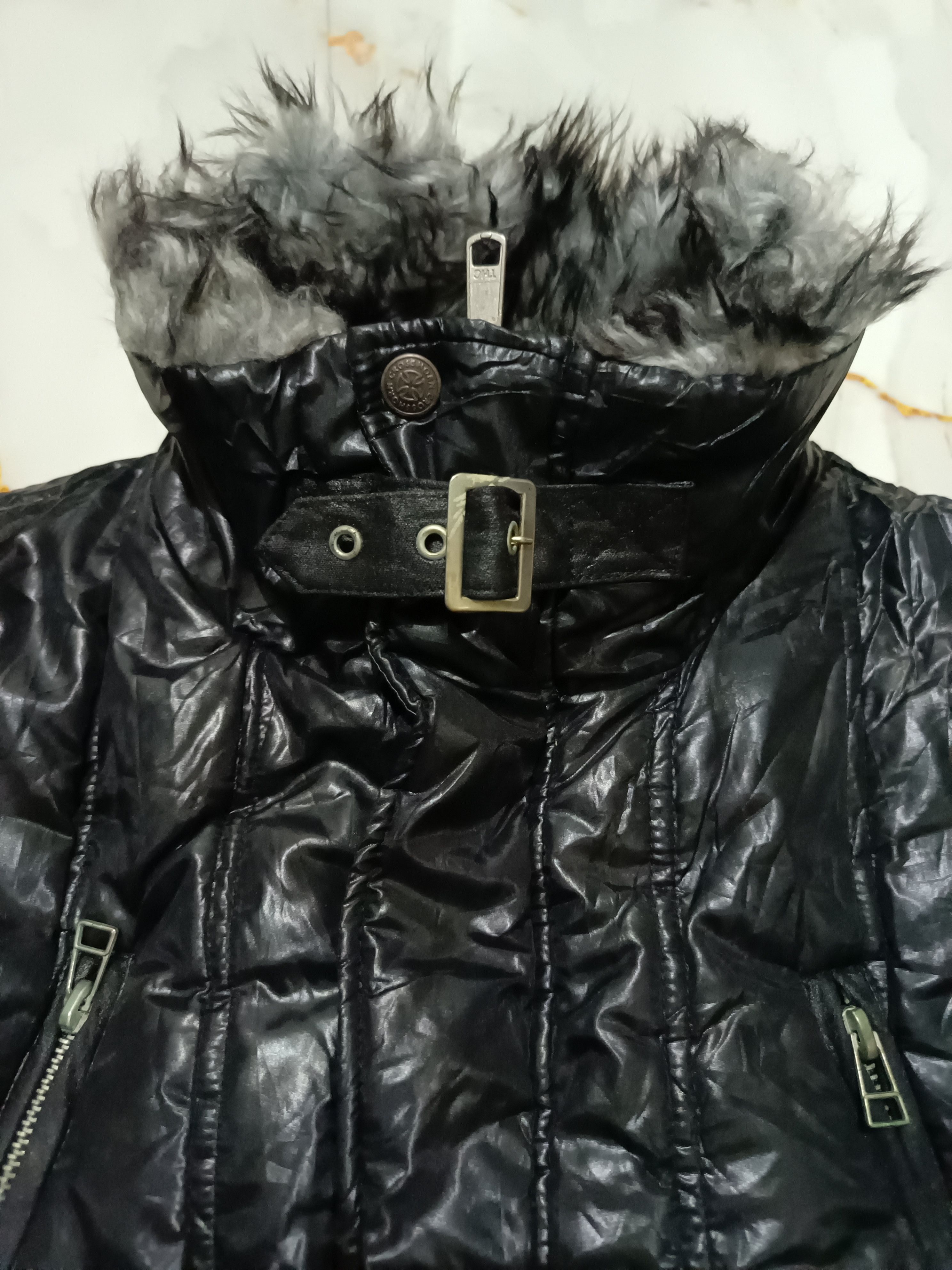 BUFFALO BOBS LOUIS CHAVLON Fur Puffer Asymmetrical Pockets Jacket Size US L / EU 52-54 / 3 - 4 Thumbnail