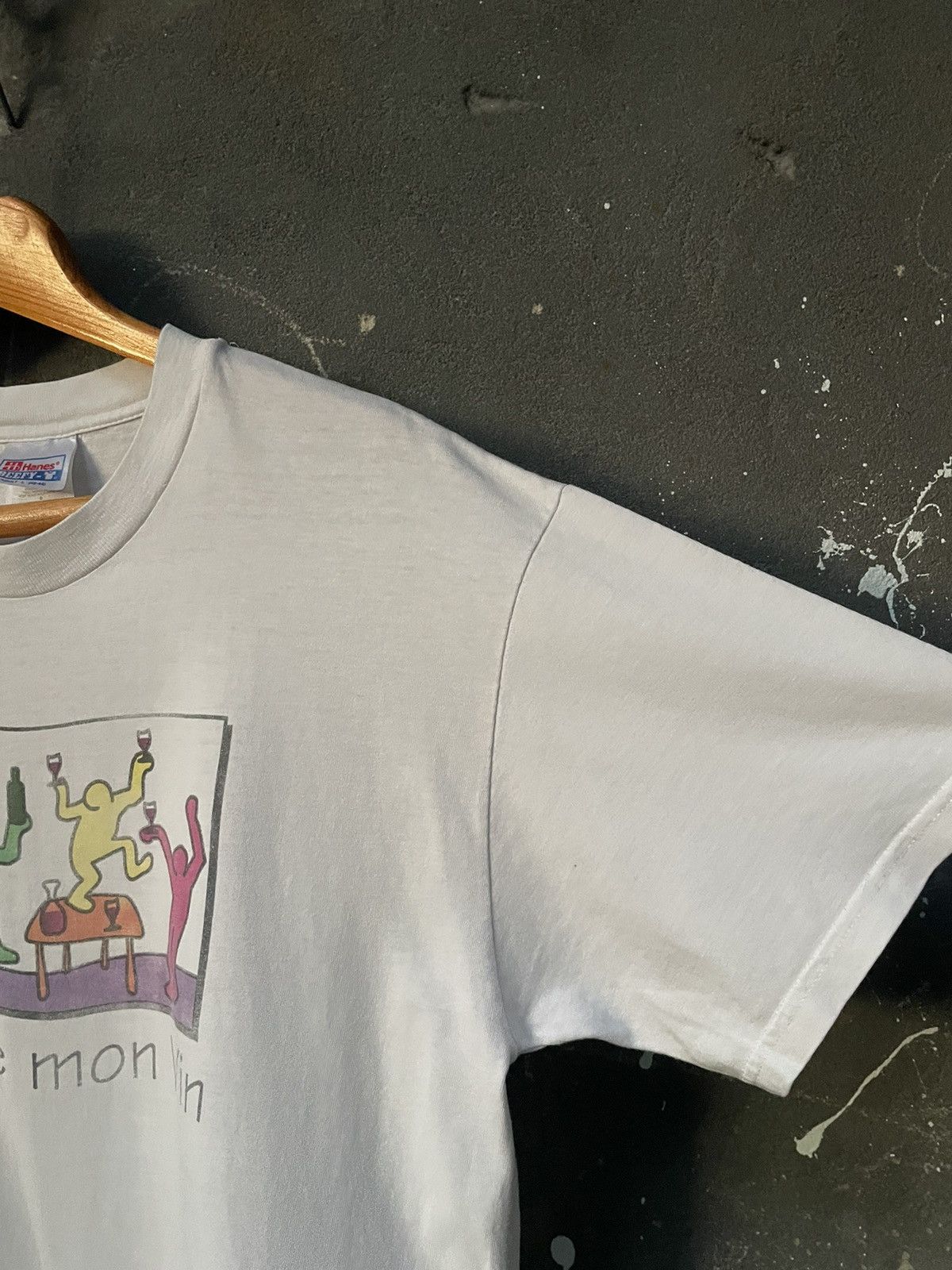Keith Haring × Vintage Vintage 90’s Keith Haring J’aime Mon Vin T-Shirt VERY RARE Size US L / EU 52-54 / 3 - 7 Thumbnail