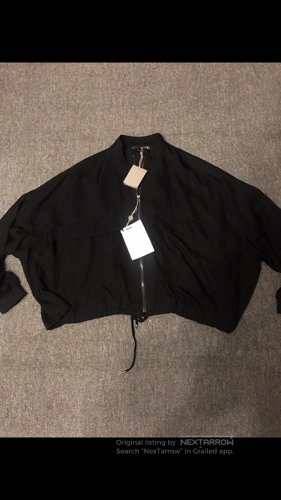 Tom Ford Black XL Bomber Jacket with Zip & Pockets. Size US XL / EU 56 / 4 - 3 Thumbnail