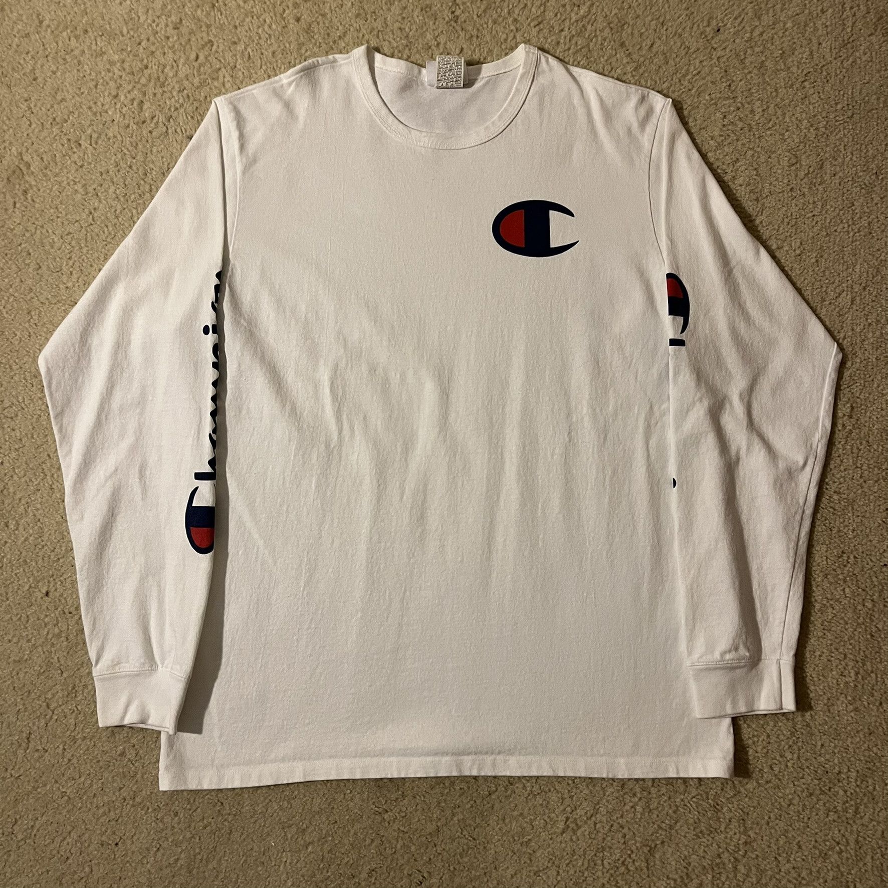 Champion VTG 00s Champion Brand Logo Crewneck Long Sleeve Graphic Tee Size US XL / EU 56 / 4 - 1 Thumbnail